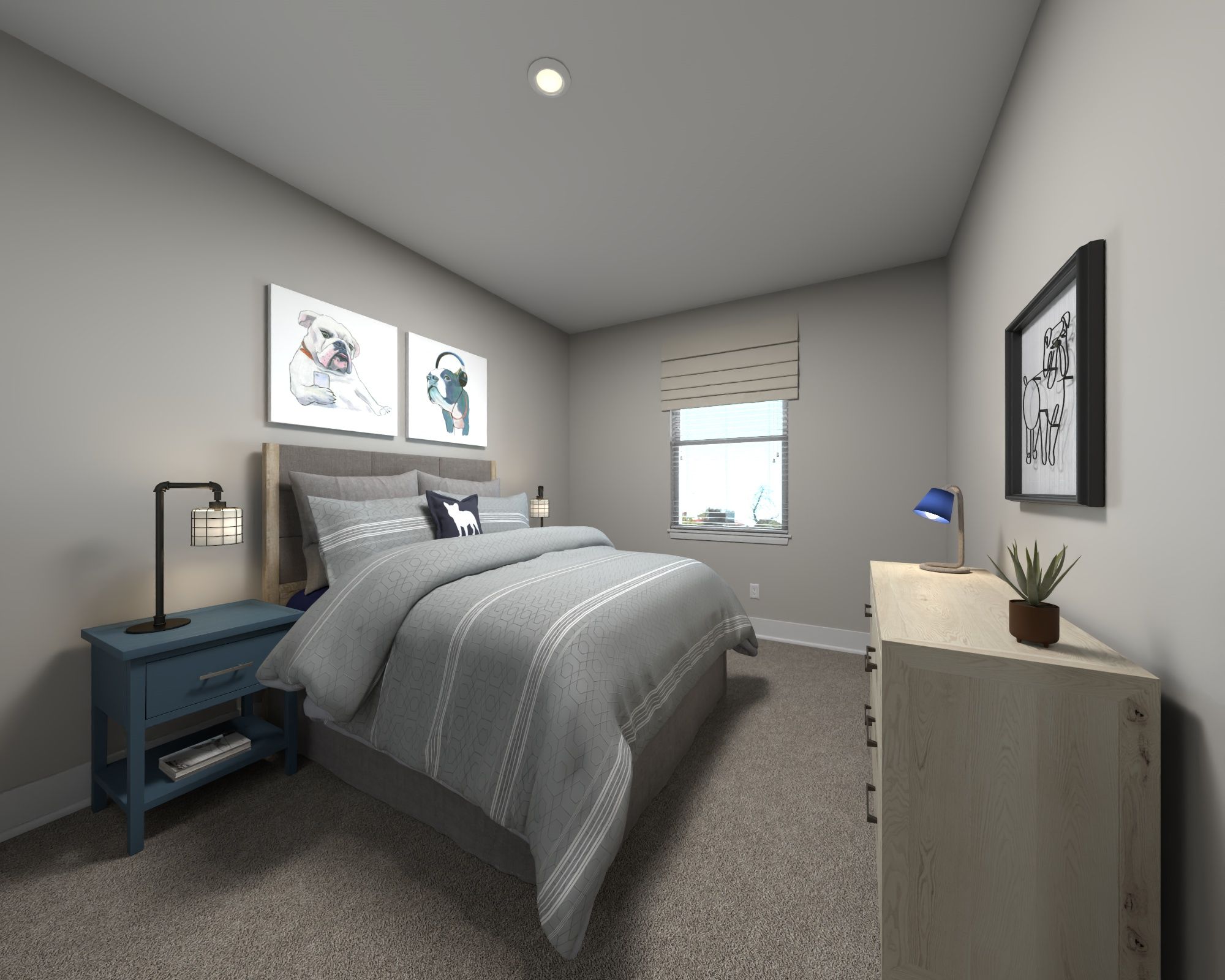 Secondary bedroom in the Adams floorplan at Meritage Homes.