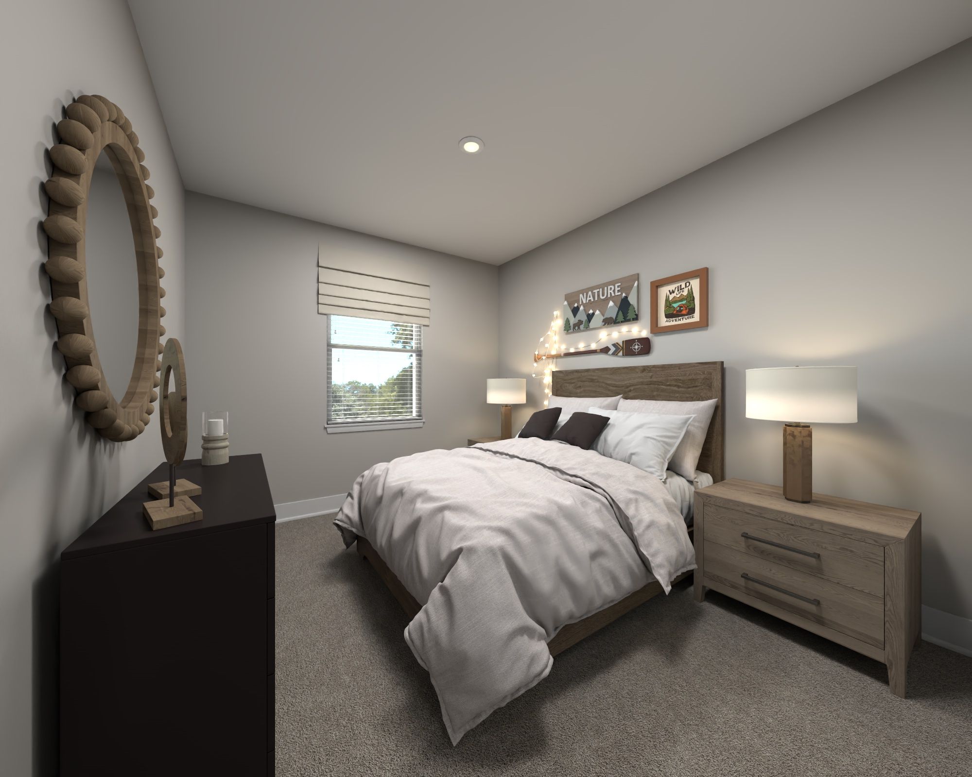 Secondary bedroom in the Adams floorplan at Meritage Homes.