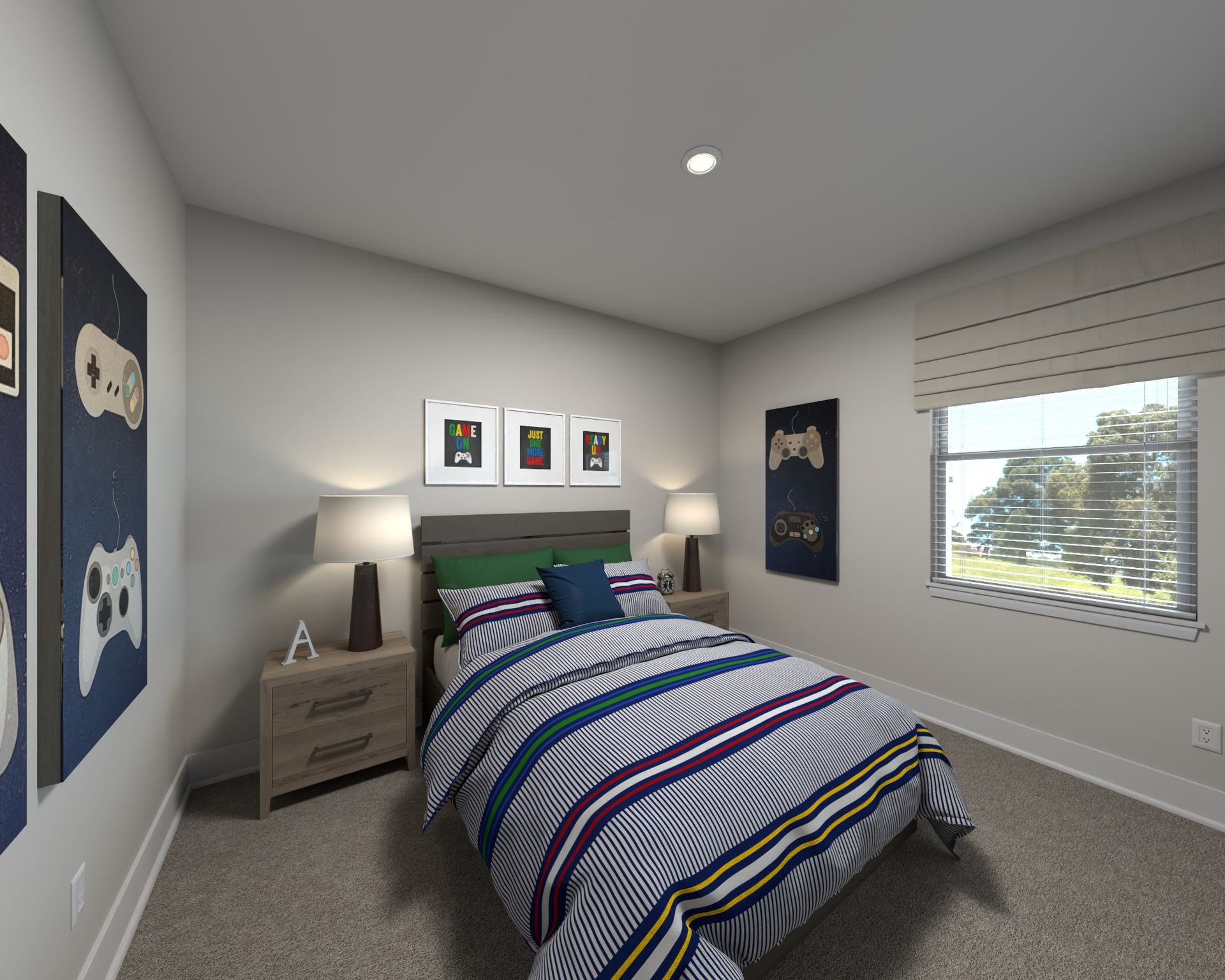 Secondary bedroom in the Quinton floorplan at Meritage Homes.