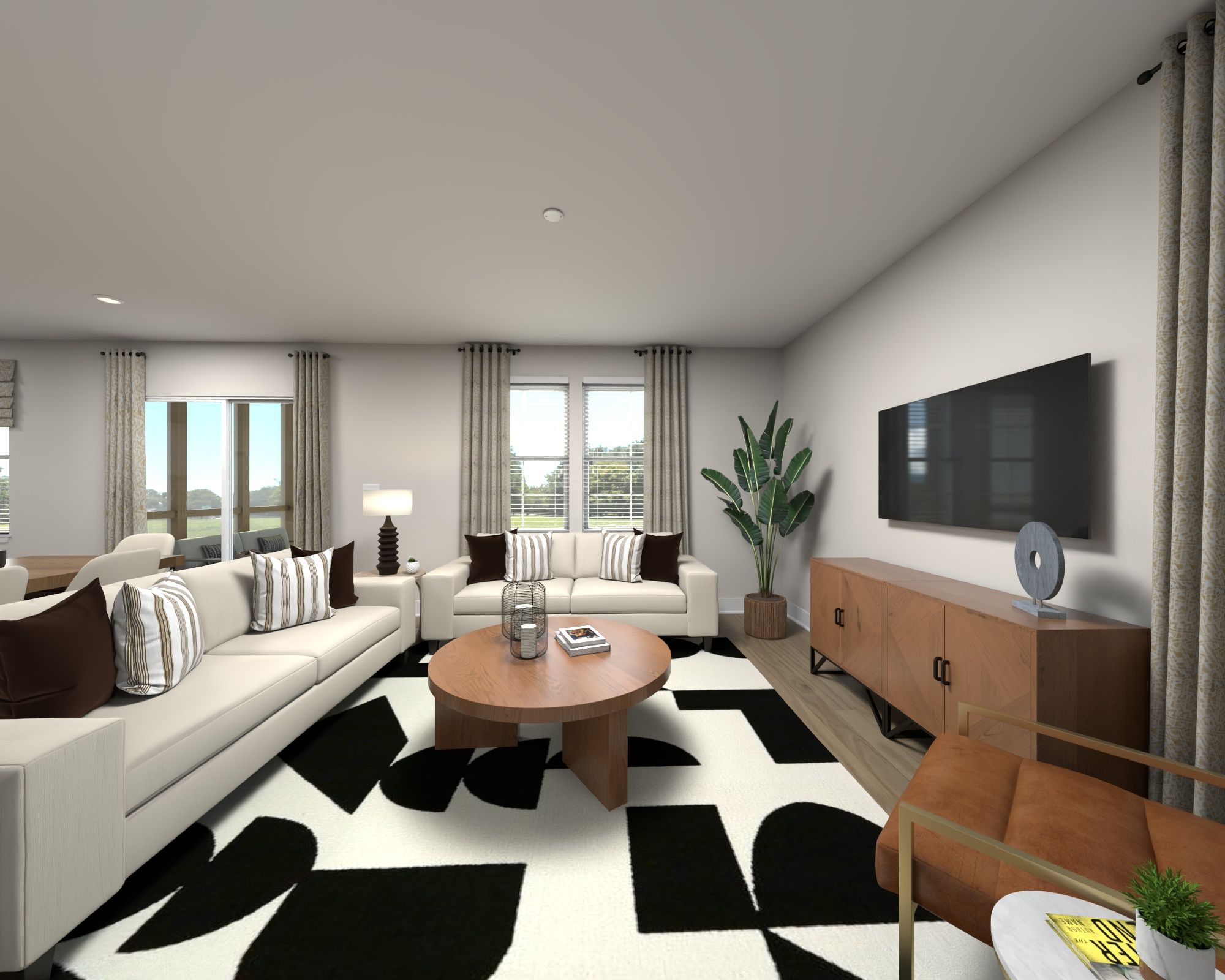 Great room in the Quinton floorplan at Meritage Homes.