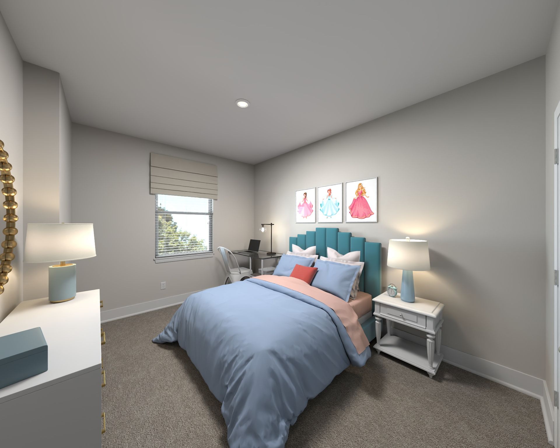 Secondary bedroom in the Quinton floorplan at Meritage Homes.