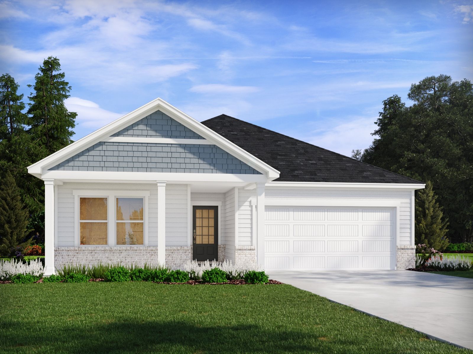 The Chandler floorplan with Elevation J modeled at Manning Mill.