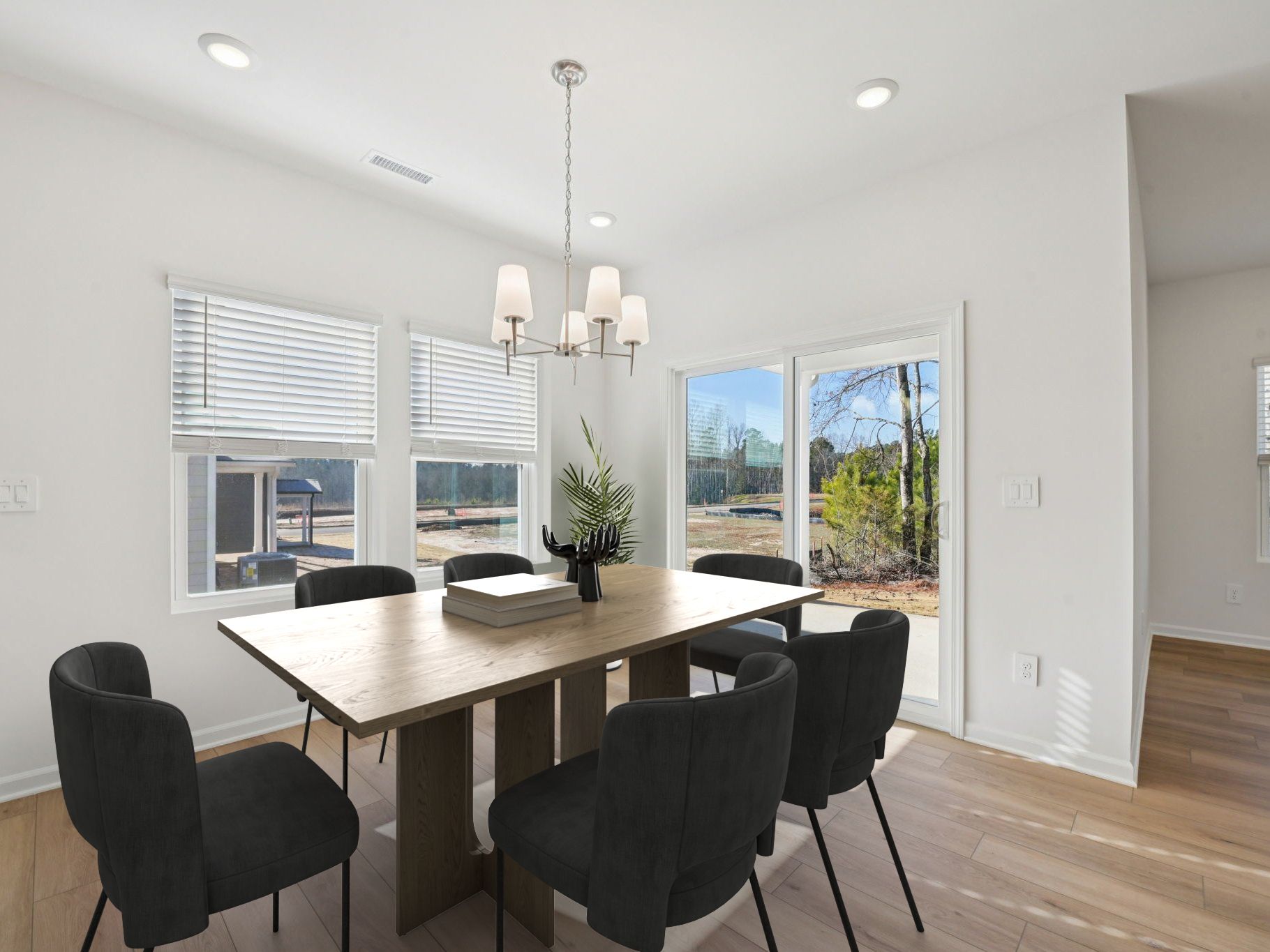 Dining area in the Sherwood floorplan at a Meritage Homes community in Raleigh, NC.