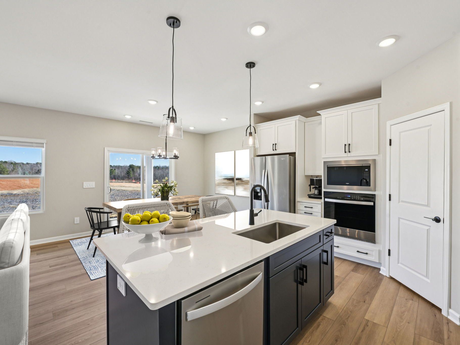 Kitchen in the Chatham floorplan at a Meritage Homes community in Raleigh, NC.