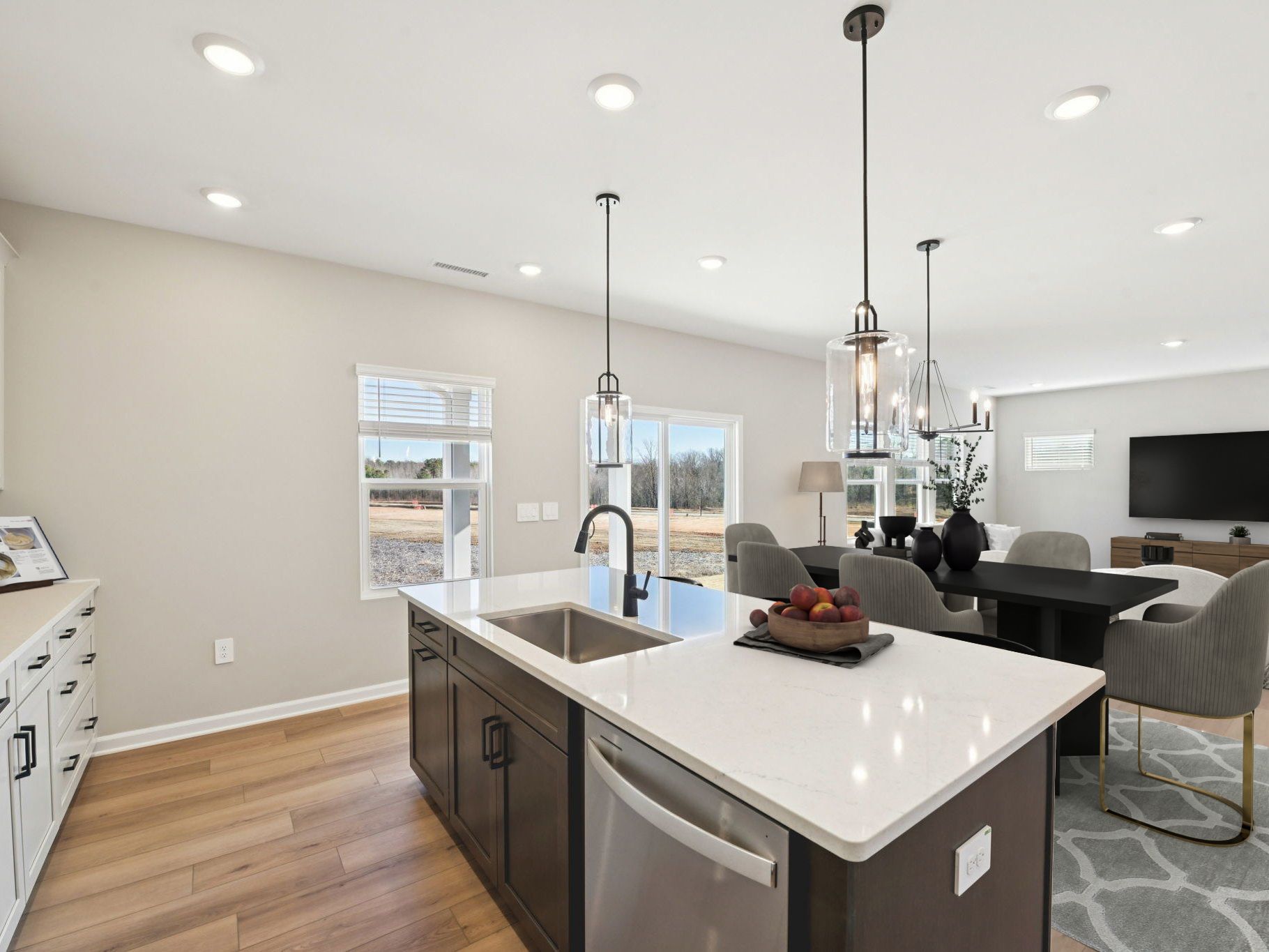 Kitchen in the Taylorsville floorplan at a Meritage Homes community in Raleigh, NC.