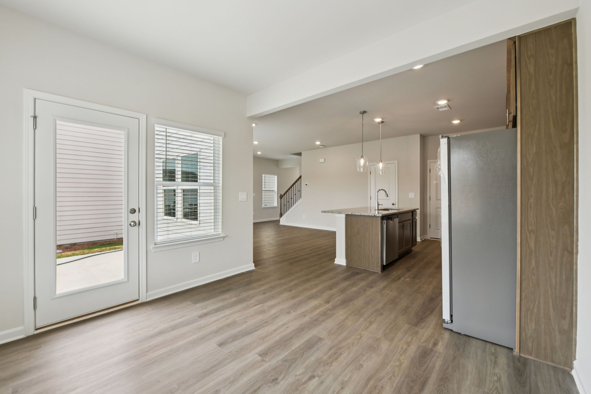 The Dallas floorplan with the Cozy Almond interior package modeled at Hawthorne Station.