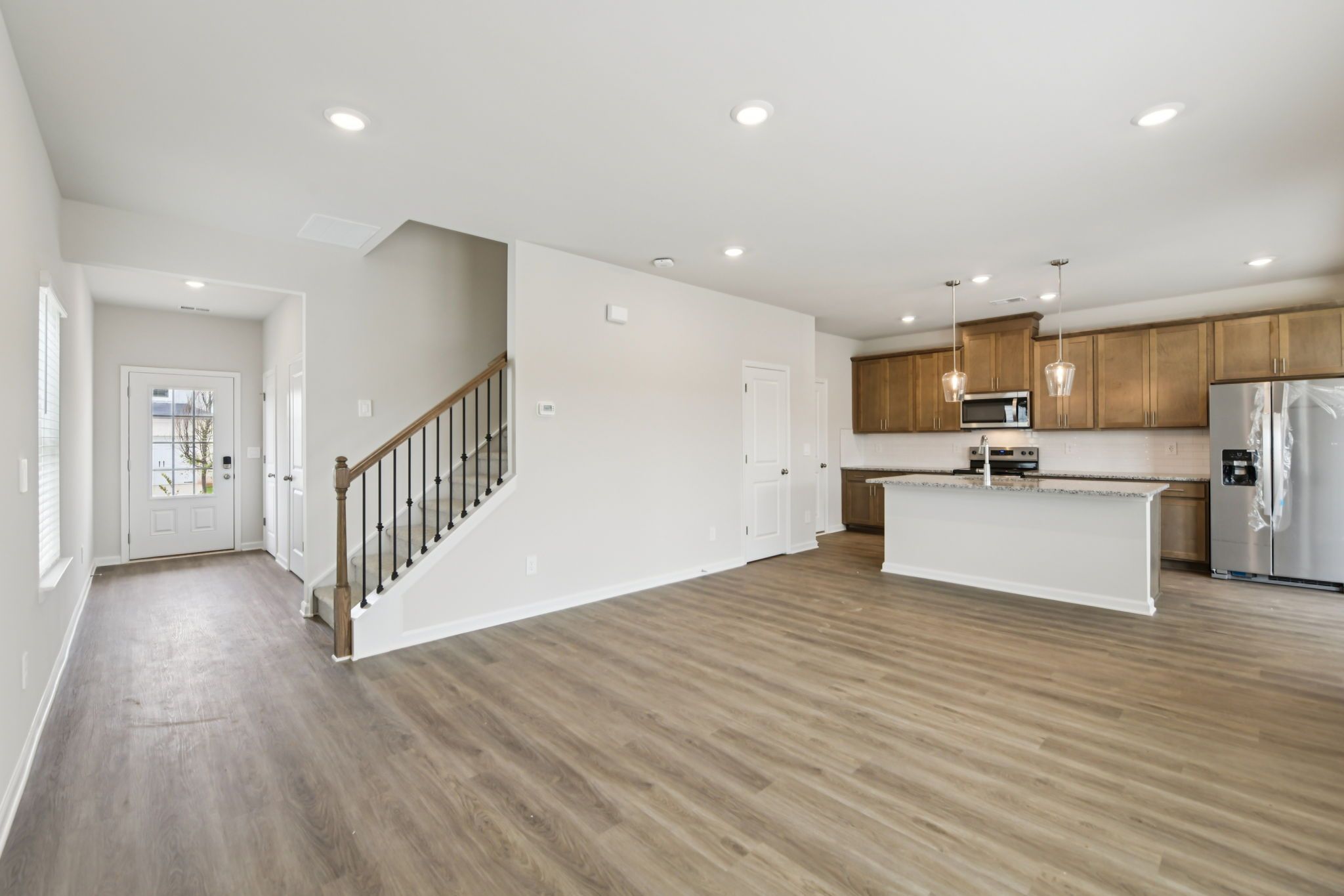 The Dallas floorplan with the Cozy Almond interior package modeled at Hawthorne Station.