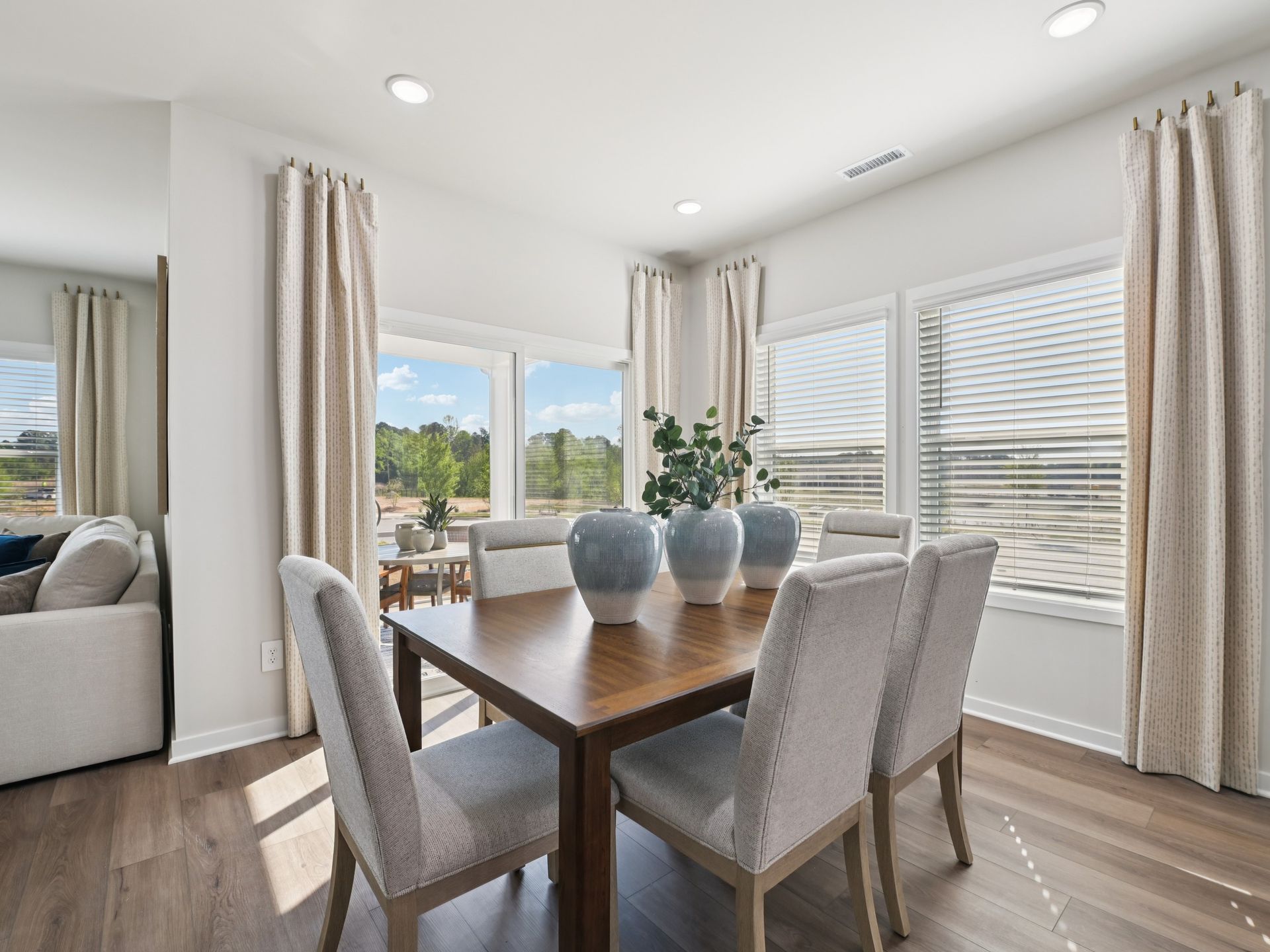 Dining area in the Sherwood floorplan at a Meritage Homes community in Wendell, NC.