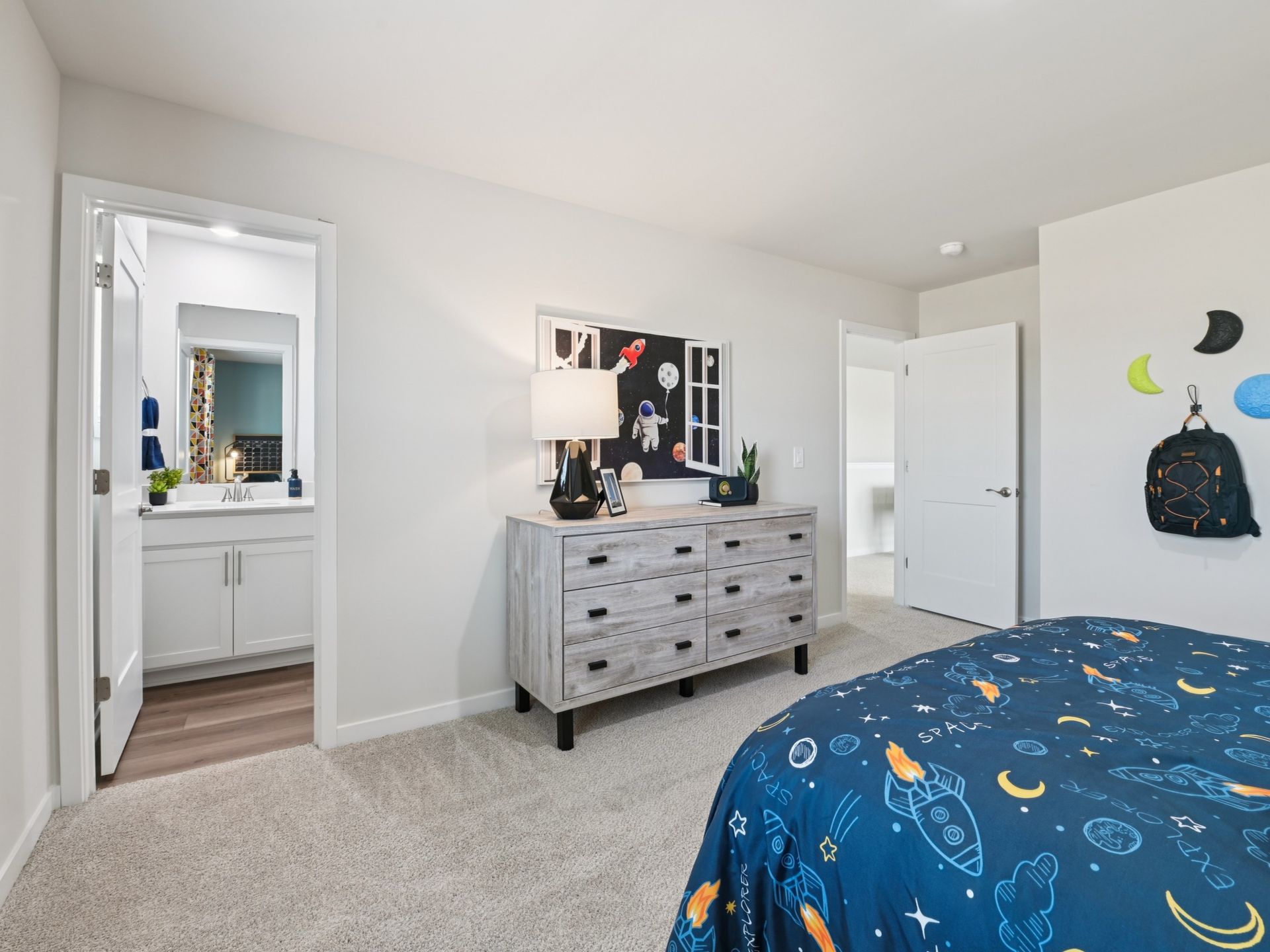 Secondary bedroom in the Sherwood floorplan at a Meritage Homes community in Wendell, NC.