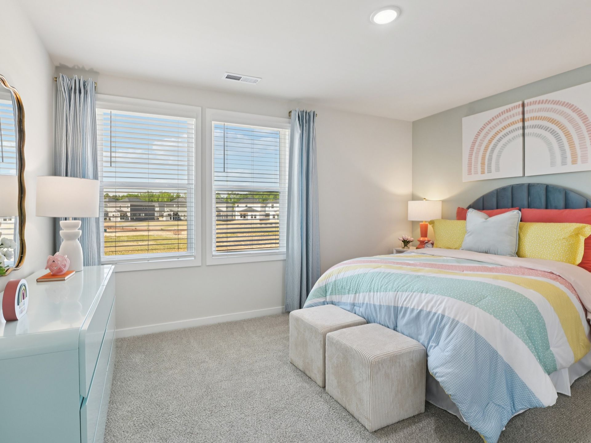 Secondary bedroom in the Sherwood floorplan at a Meritage Homes community in Wendell, NC.
