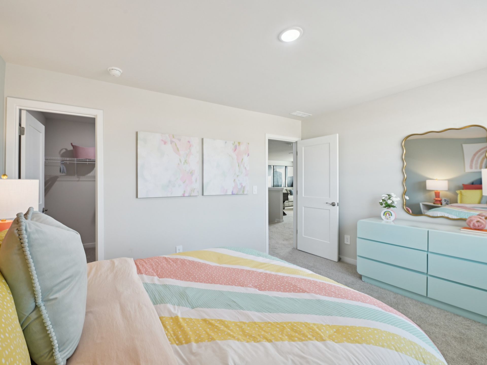 Secondary bedroom in the Sherwood floorplan at a Meritage Homes community in Wendell, NC.
