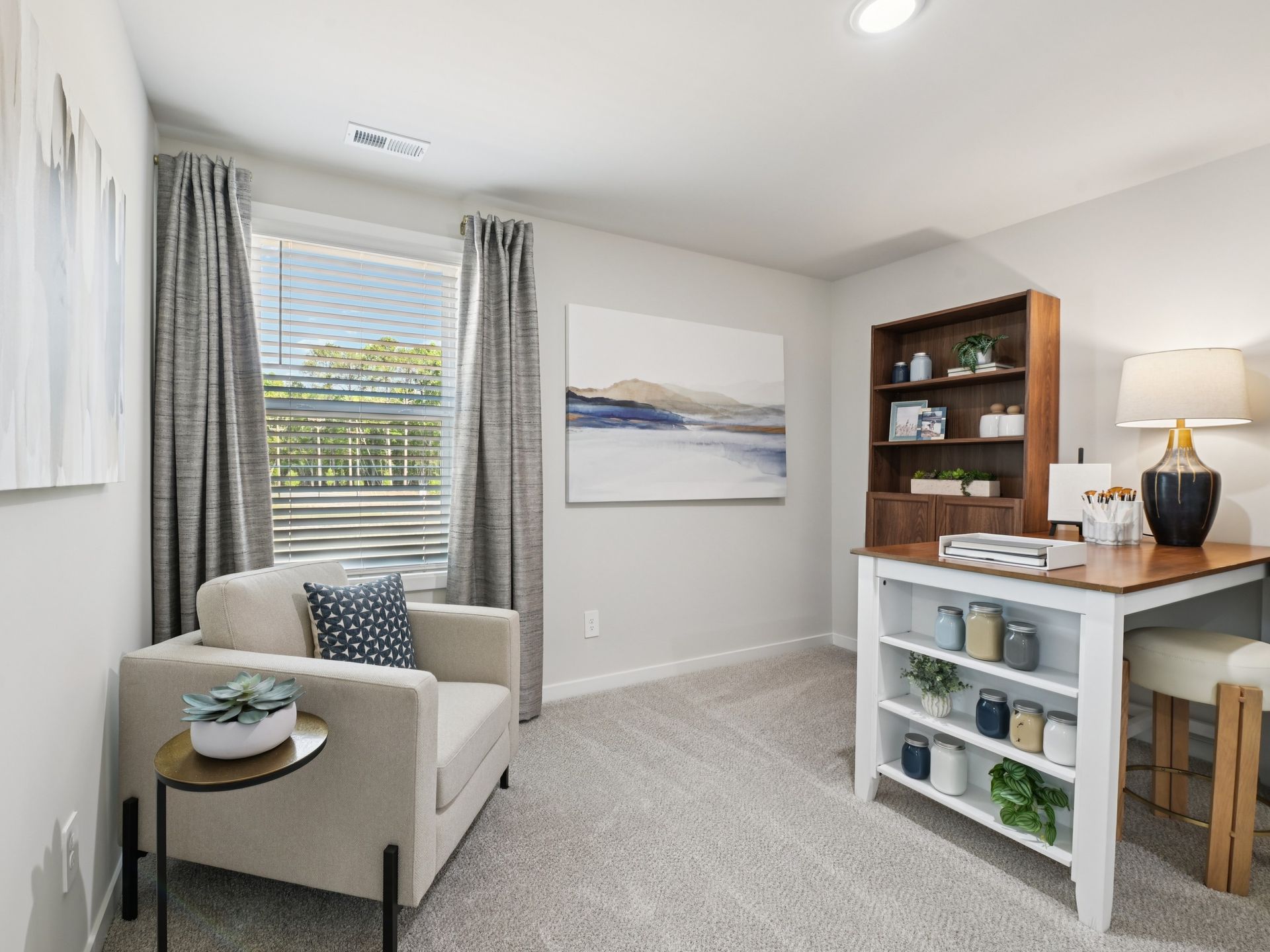 Secondary bedroom in the Sherwood floorplan at a Meritage Homes community in Wendell, NC.