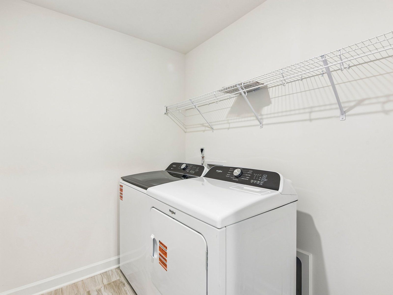 Laundry day just got easier with more room to store and organize your cleaning essentials.