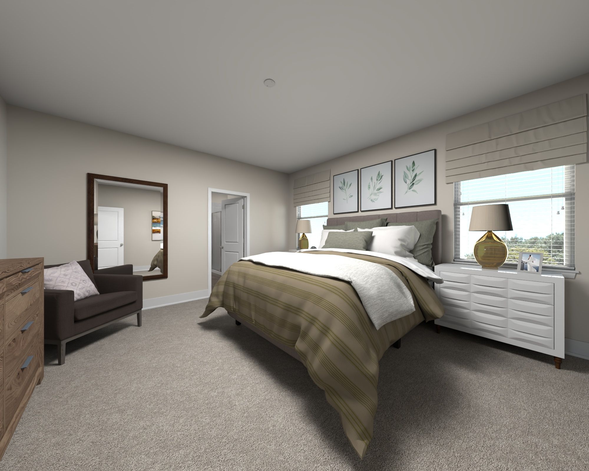 The Quinton floorplan modeled at Manning Mill.