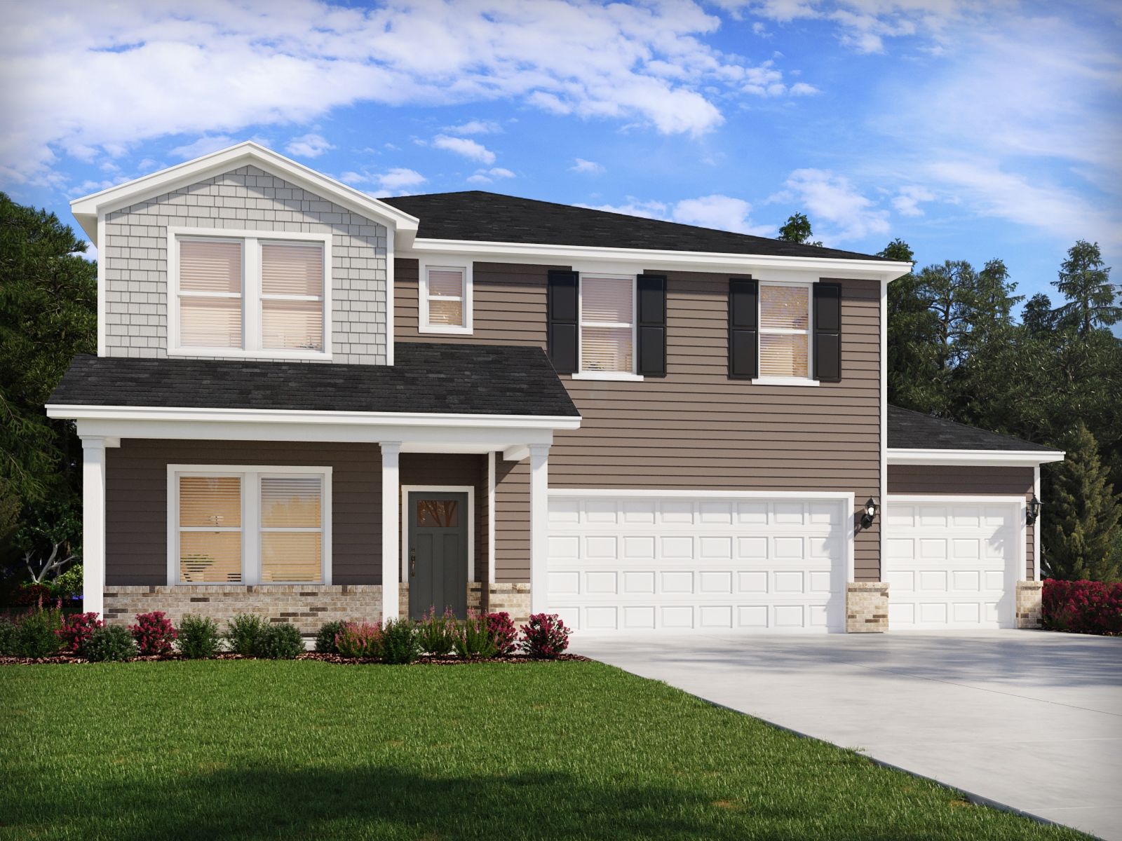 Taylorsville elevation rendering at a Meritage Homes community in Zebulon, NC.