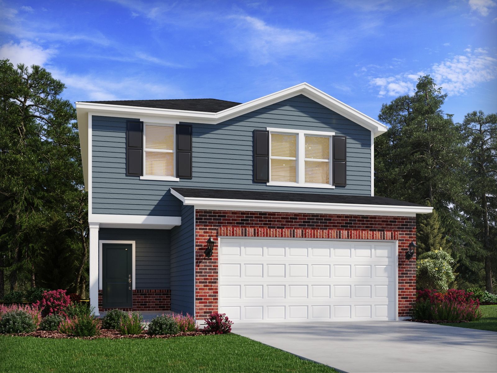 Roswell elevation rendering at a Meritage Homes community in Clayton, NC.