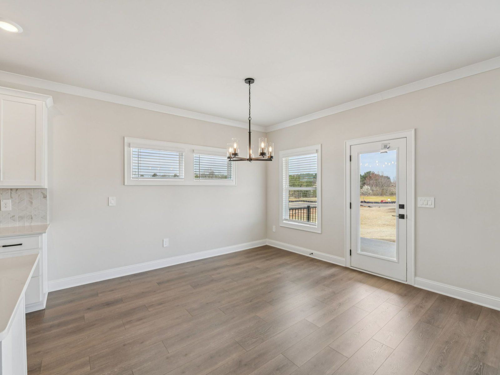 The Johnson floorplan with the Relaxed Transitional Linen interior package modeled at River Pointe.