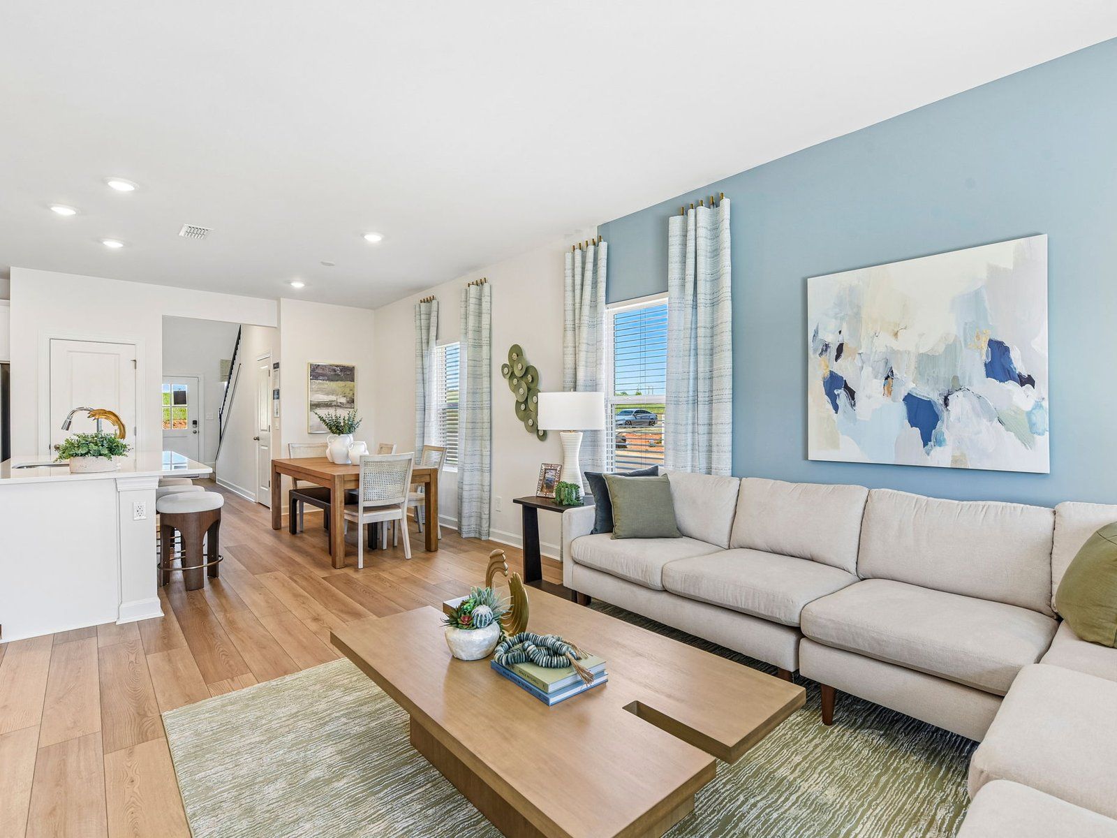 Enjoy cozy nights or get-togethers in the great room.