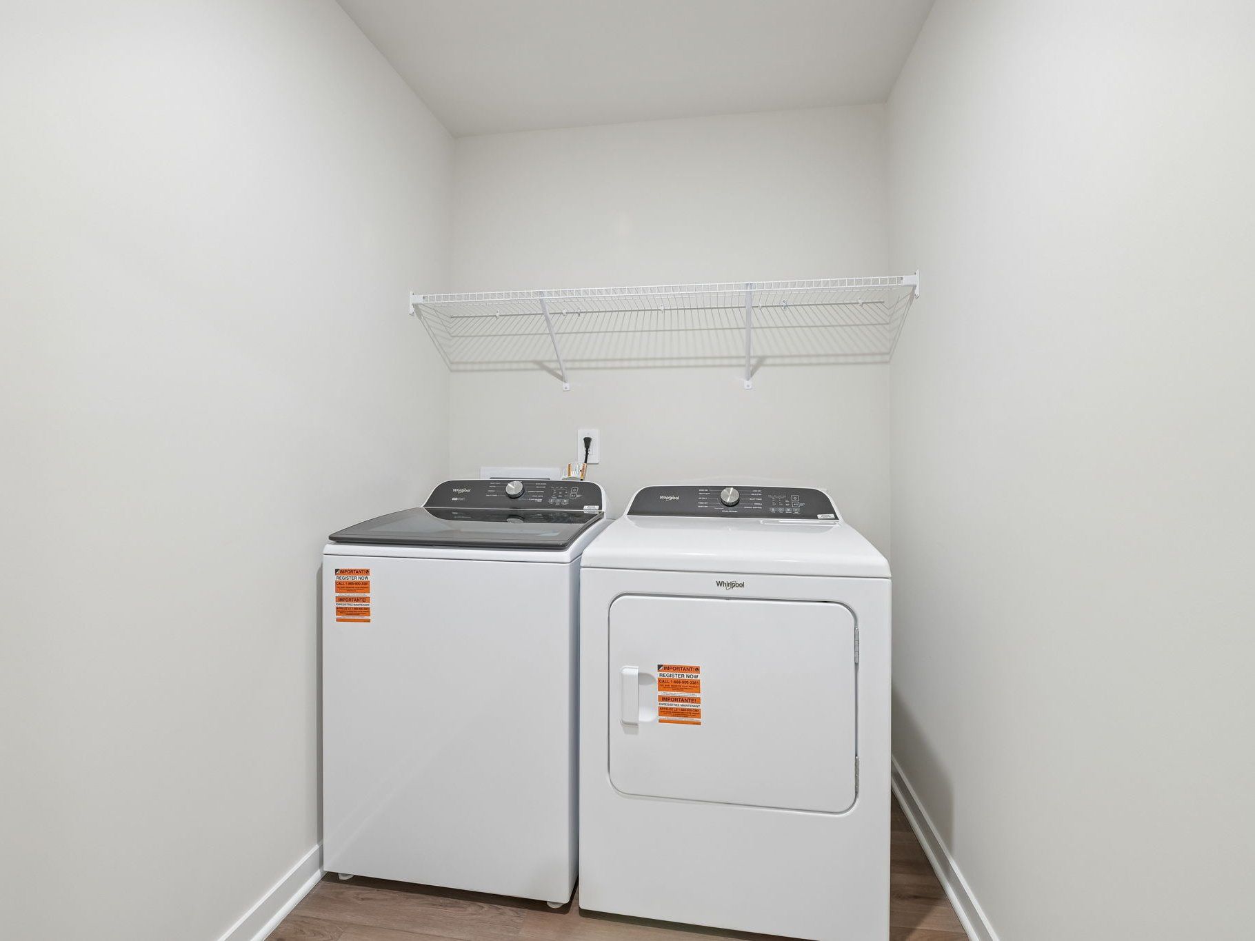 Laundry room in the Roswell floorplan at a Meritage Homes community in Wendell, NC.