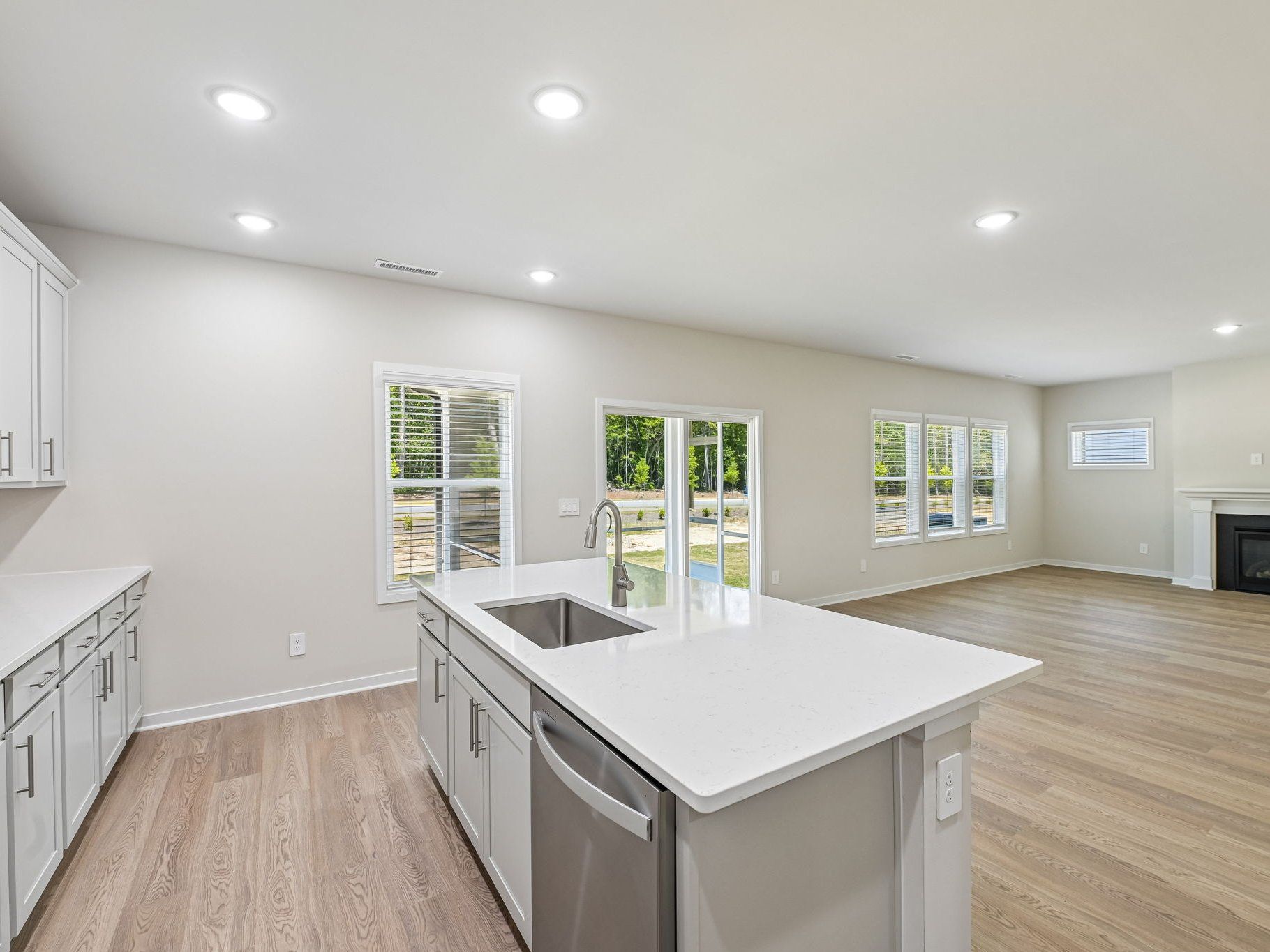 Kitchen the Taylorsville floorplan at a Meritage Homes community in Wendell, NC.