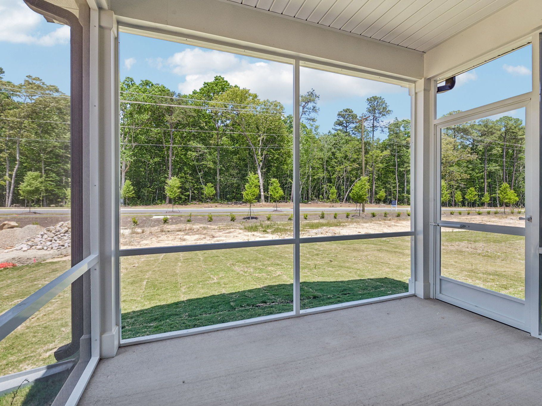 Screened-in patio in the Taylorsville floorplan at a Meritage Homes community in Wendell, NC.