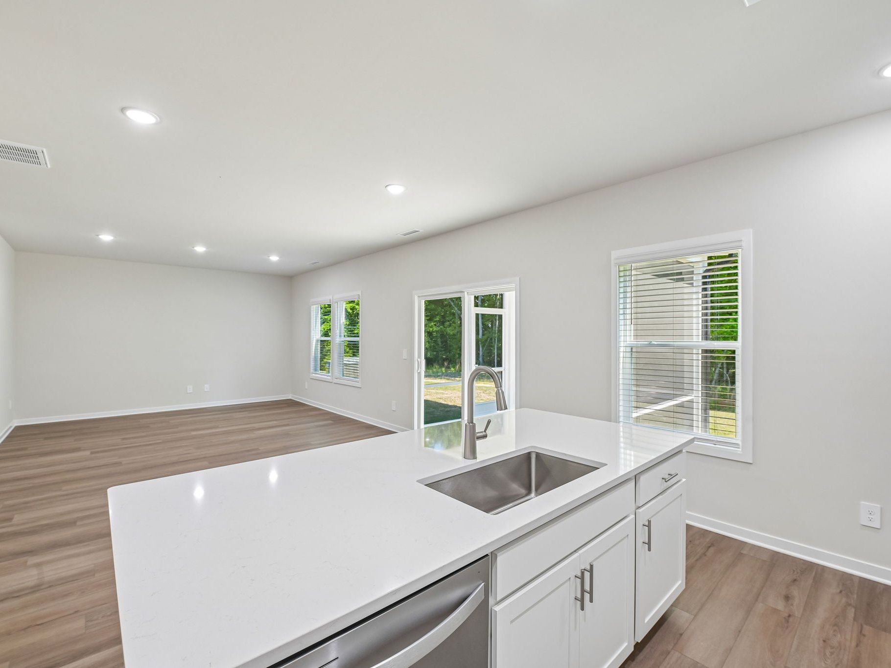Kitchen in the Lakeland floorplan at a Meritage Homes community in Zebulon, NC.