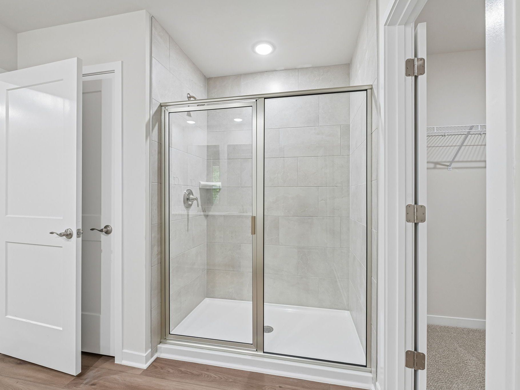 Primary bathroom in the Lakeland floorplan at a Meritage Homes community in Zebulon, NC.