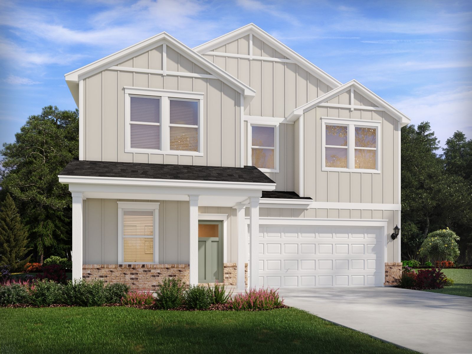 Townsend elevation rendering at a Meritage Homes community in Raleigh, NC.