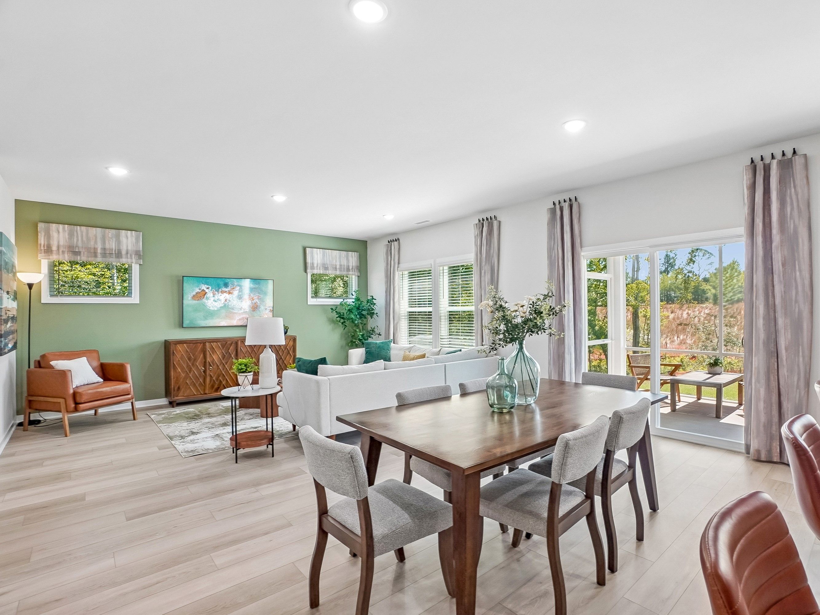 Great room in the Wilson floorplan at a Meritage Homes community in Zebulon, NC.
