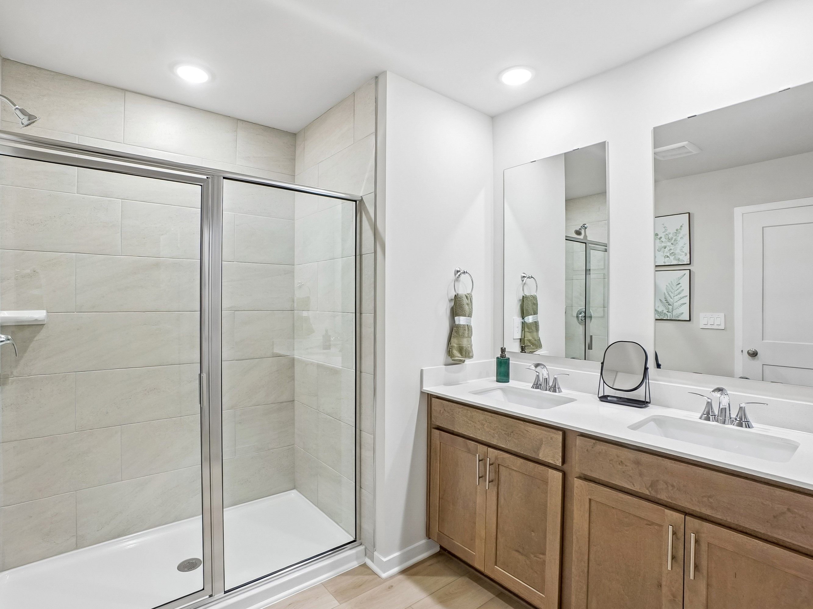 Primary bathroom in the Wilson floorplan at a Meritage Homes community in Zebulon, NC.