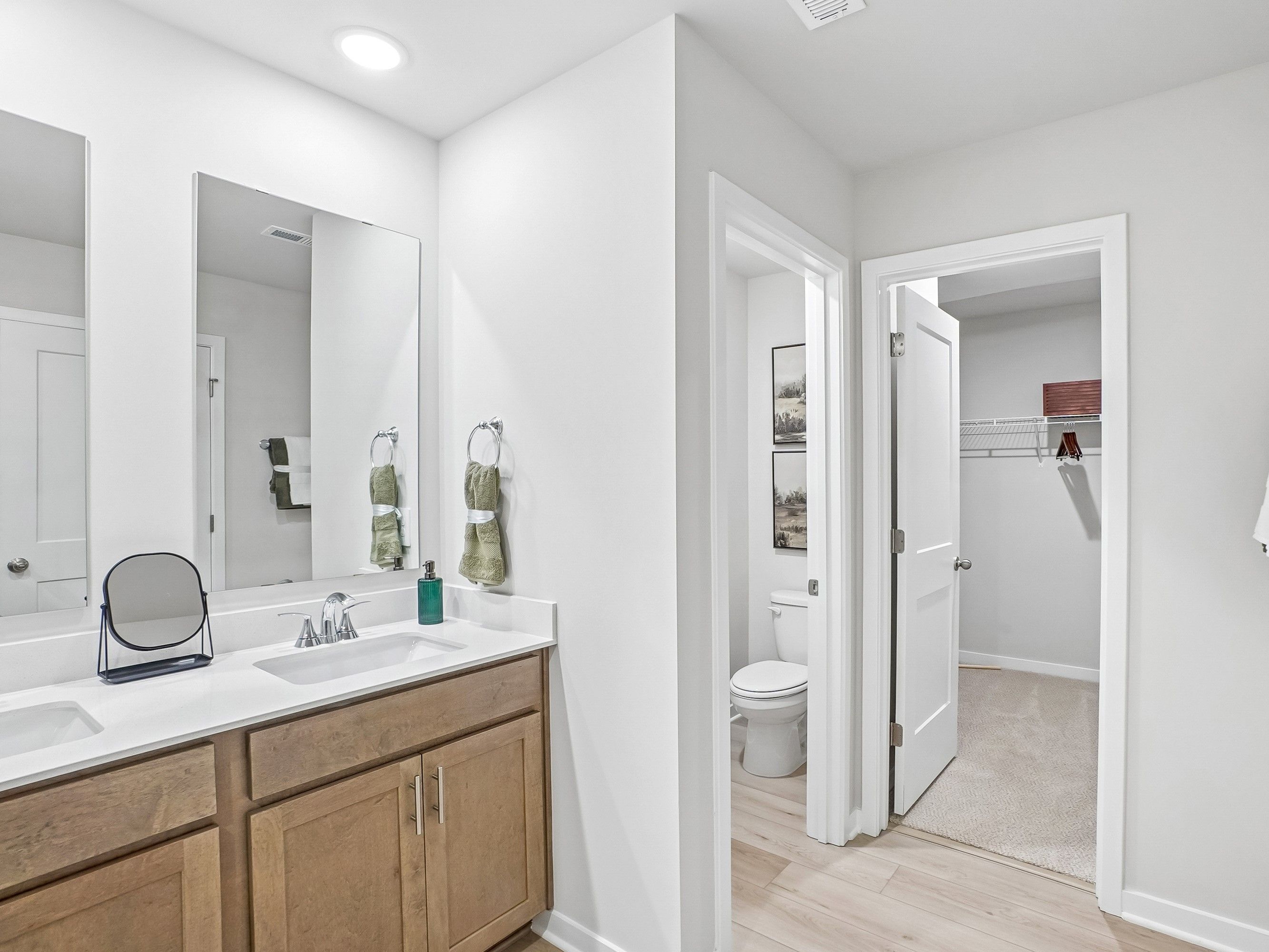 Primary bathroom in the Wilson floorplan at a Meritage Homes community in Zebulon, NC.