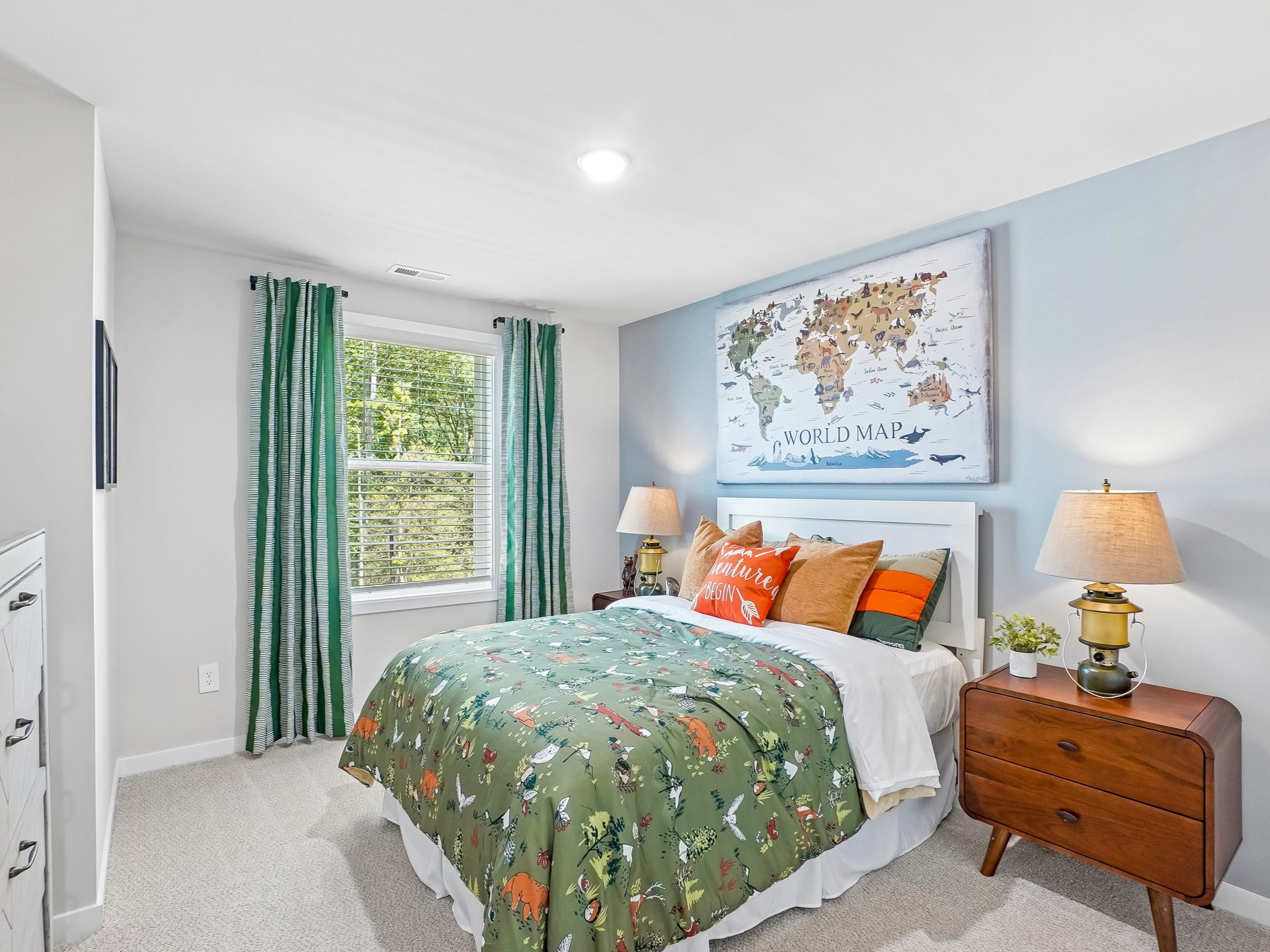 Secondary bedroom in the Wilson floorplan at a Meritage Homes community in Zebulon, NC.