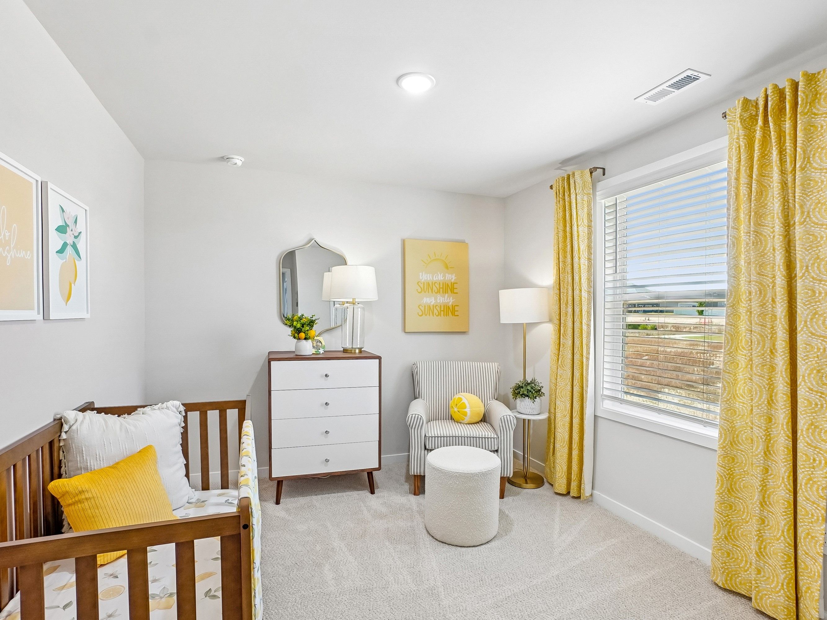 Secondary bedroom in the Wilson floorplan at a Meritage Homes community in Zebulon, NC.