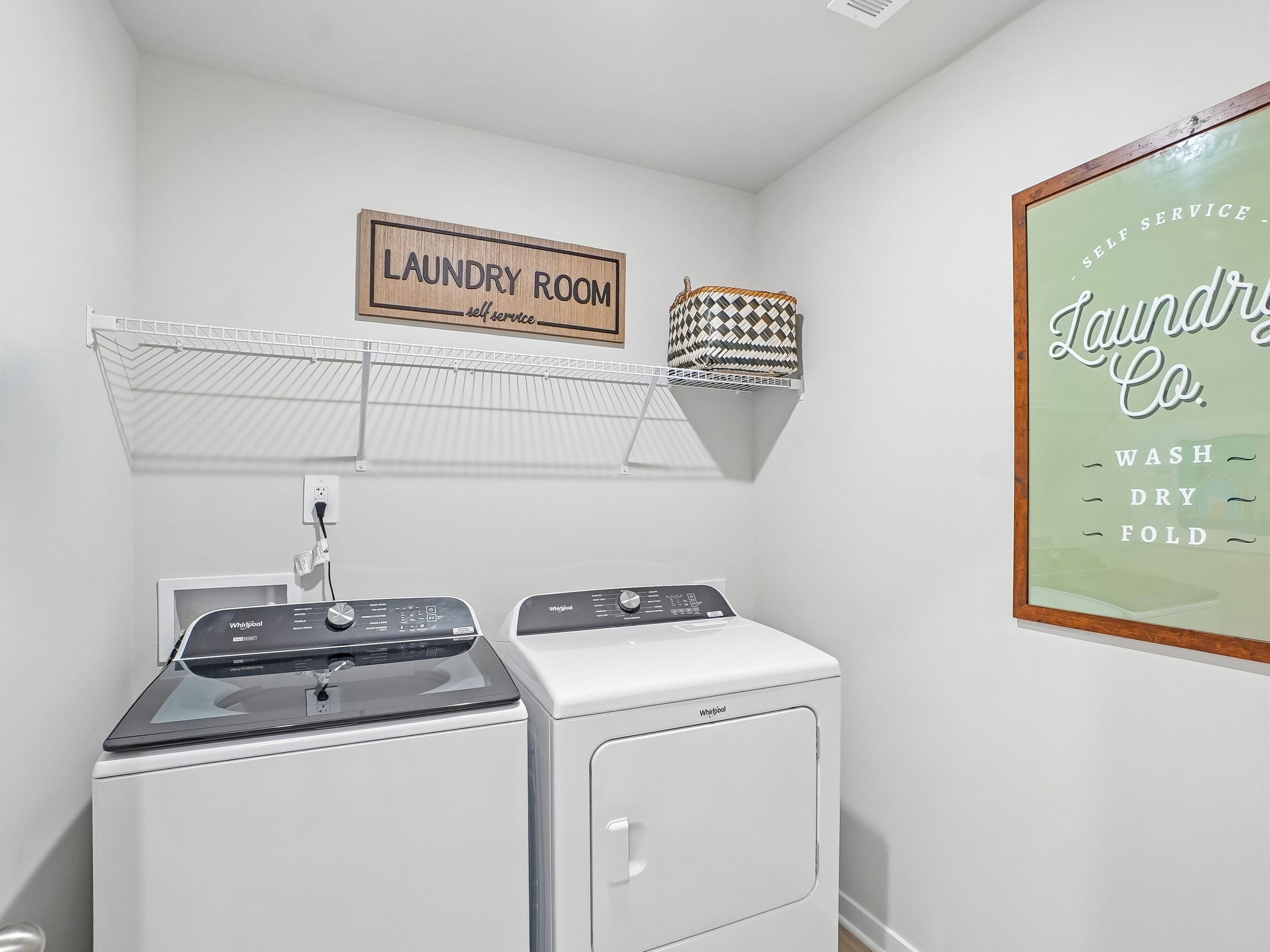 Laundry room in the Wilson floorplan at a Meritage Homes community in Zebulon, NC.