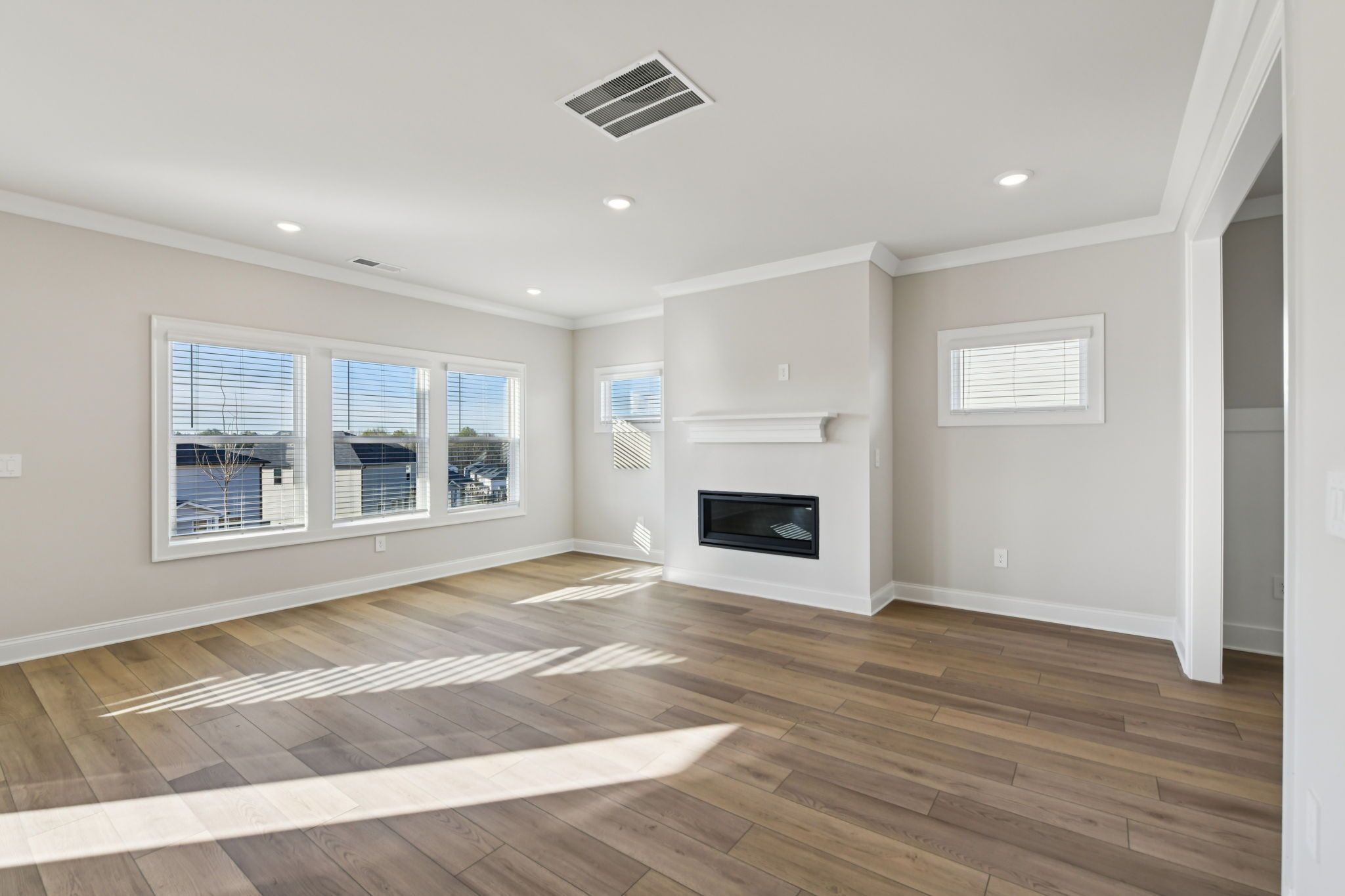 The Redford floorplan with the Fresh Artisan Harbor interior package modeled at Vines at Mill Creek.