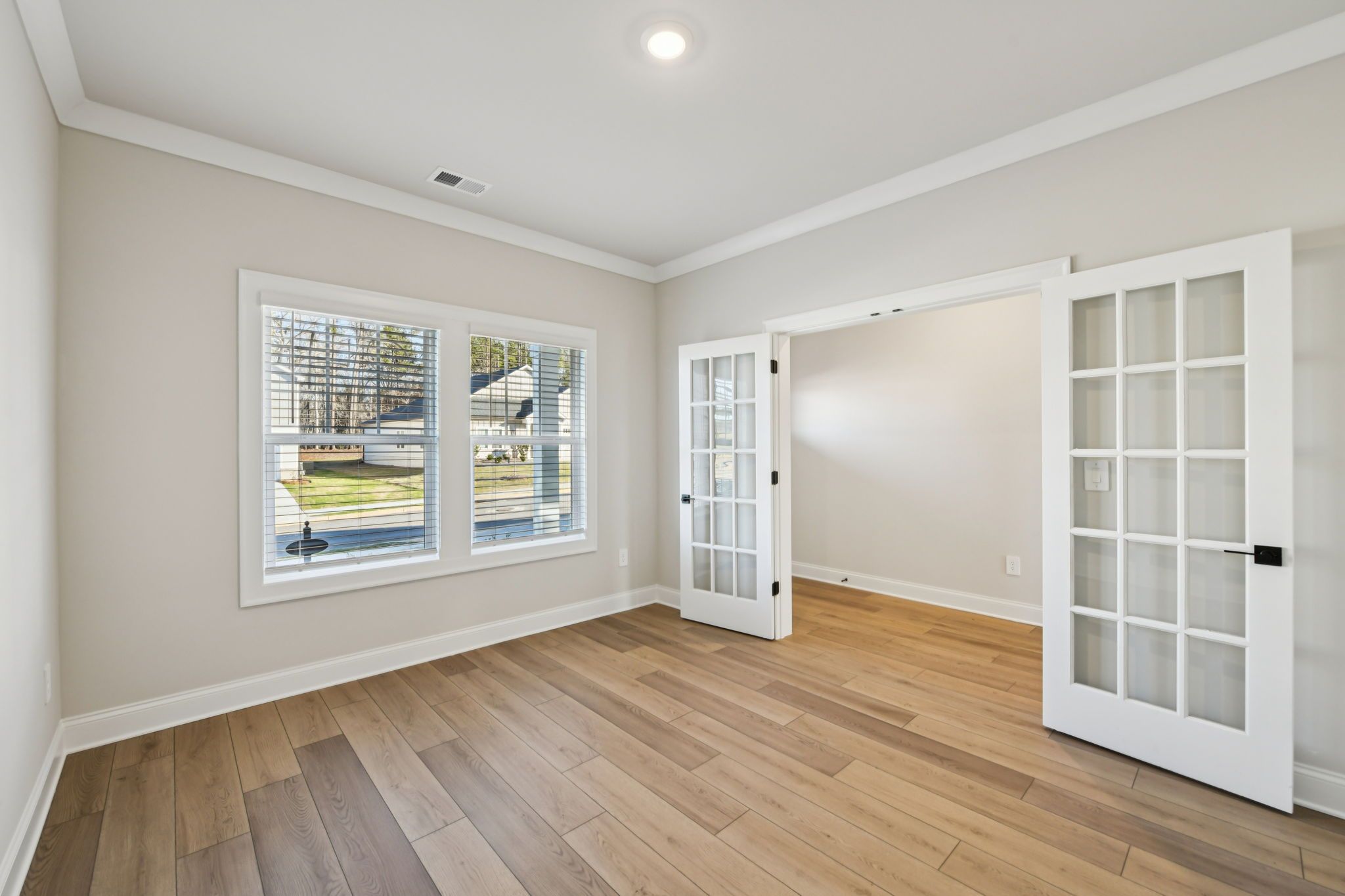 The Redford floorplan with the Fresh Artisan Harbor interior package modeled at Vines at Mill Creek.