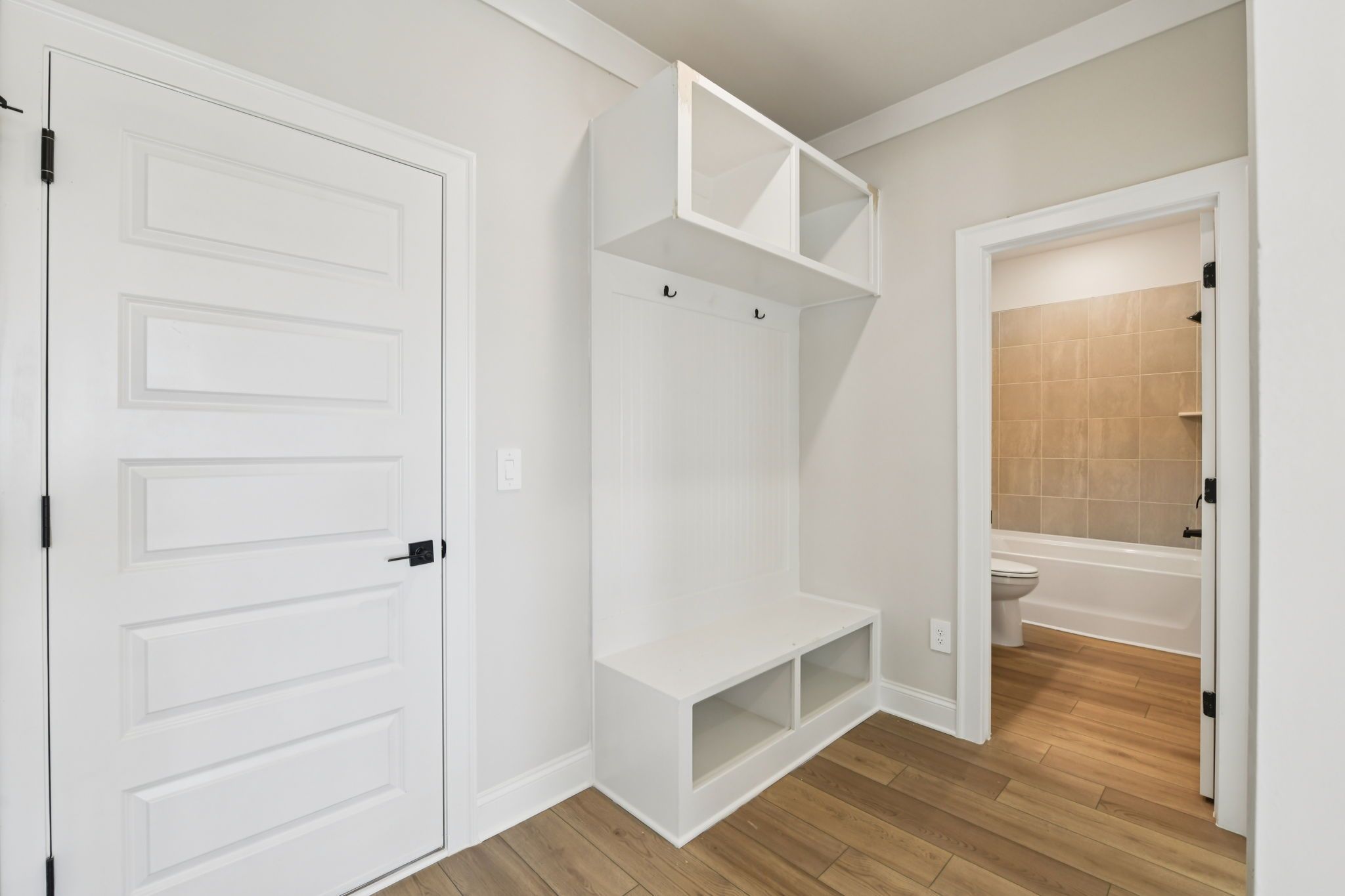 The Redford floorplan with the Fresh Artisan Harbor interior package modeled at Vines at Mill Creek.