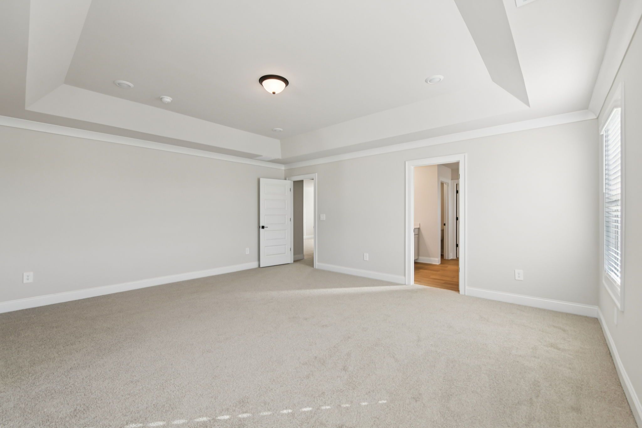 The Redford floorplan with the Fresh Artisan Harbor interior package modeled at Vines at Mill Creek.