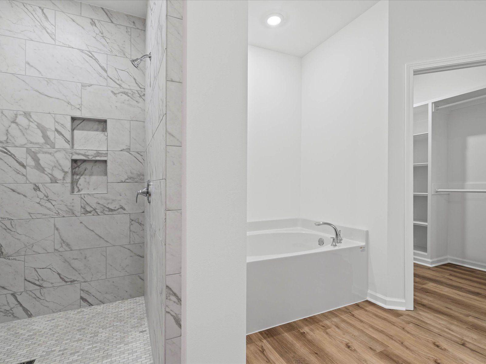 Primary bathroom in the Taylor floorplan at a Meritage Homes community in Gulfport, MS.