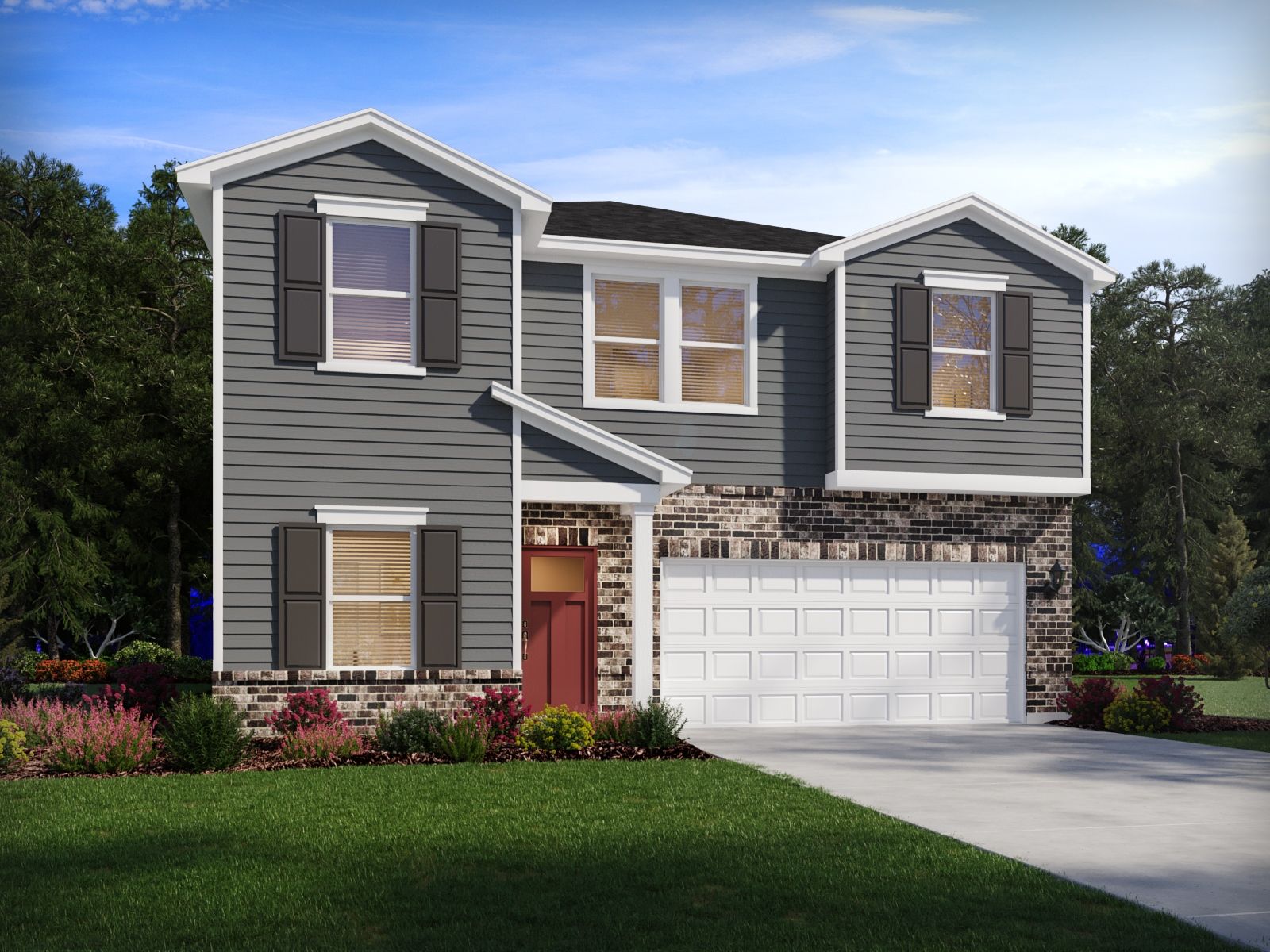 Adams front exterior at a Meritage Homes community in Raleigh, NC.