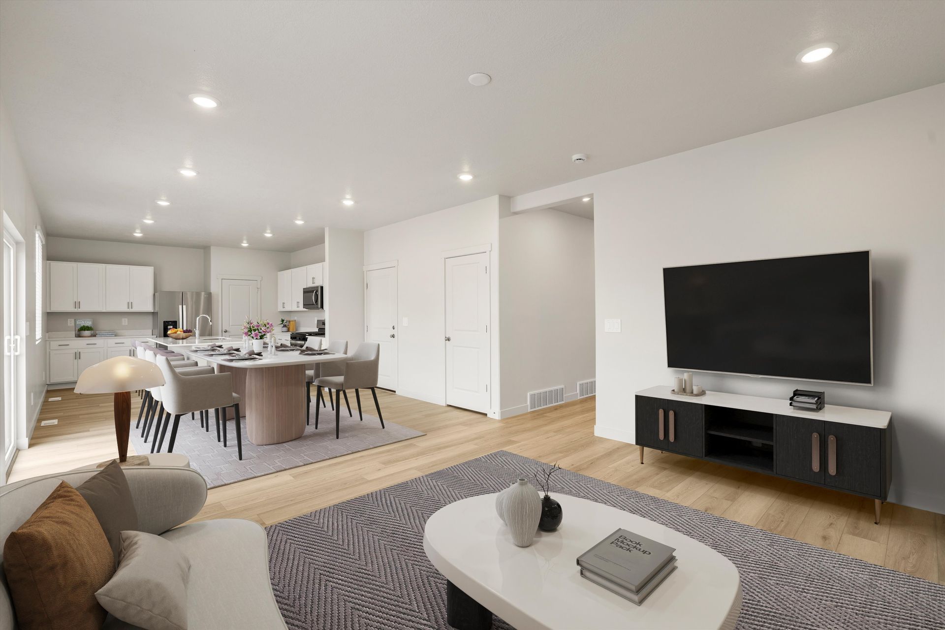 Cottonwood floorplan interior image rendering at a Meritage Homes Community in Santaquin, UT.
