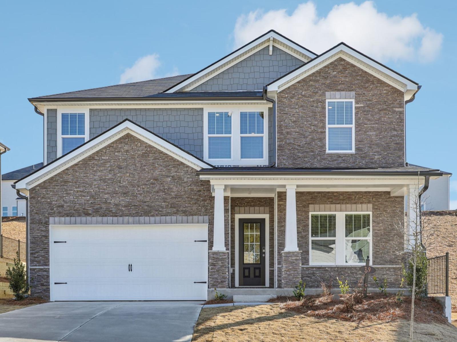 The Chatham floorplan with Elevation K modeled at Ivey Township.