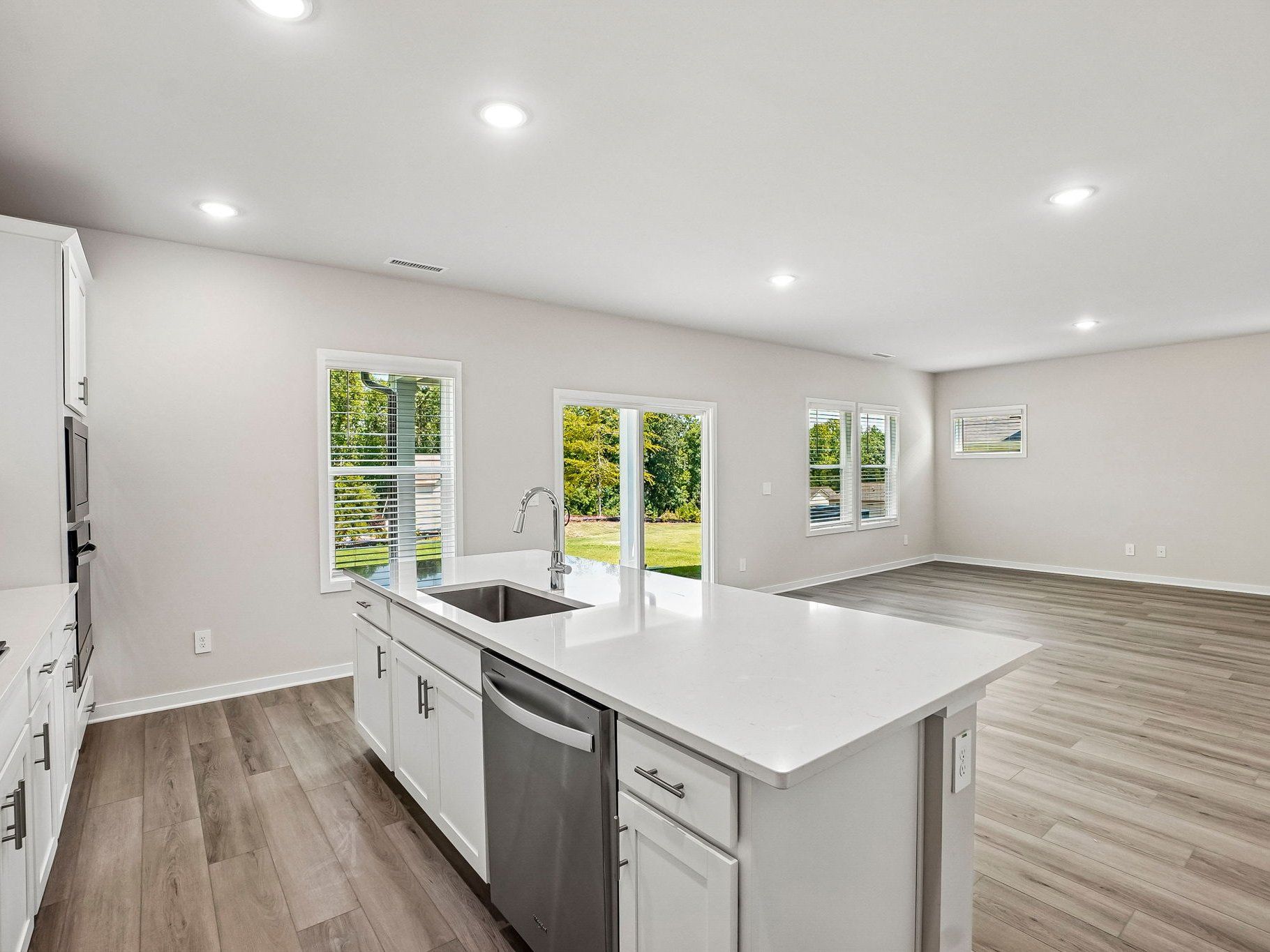 Kitchen in the Wilson floorplan at a Meritage Homes community in Clayton, NC.