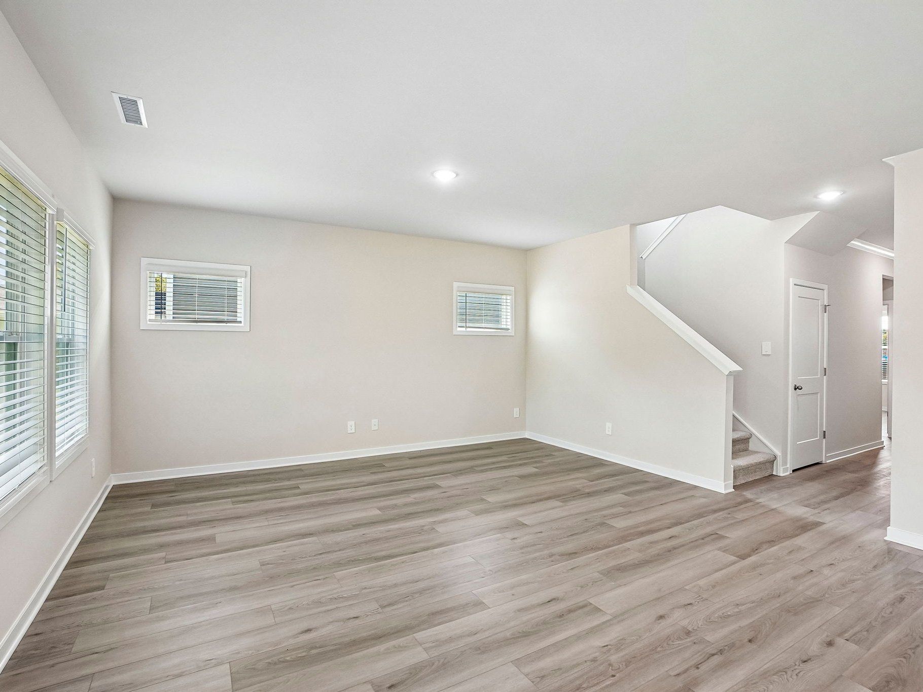 Great room in the Wilson floorplan at a Meritage Homes community in Clayton, NC.