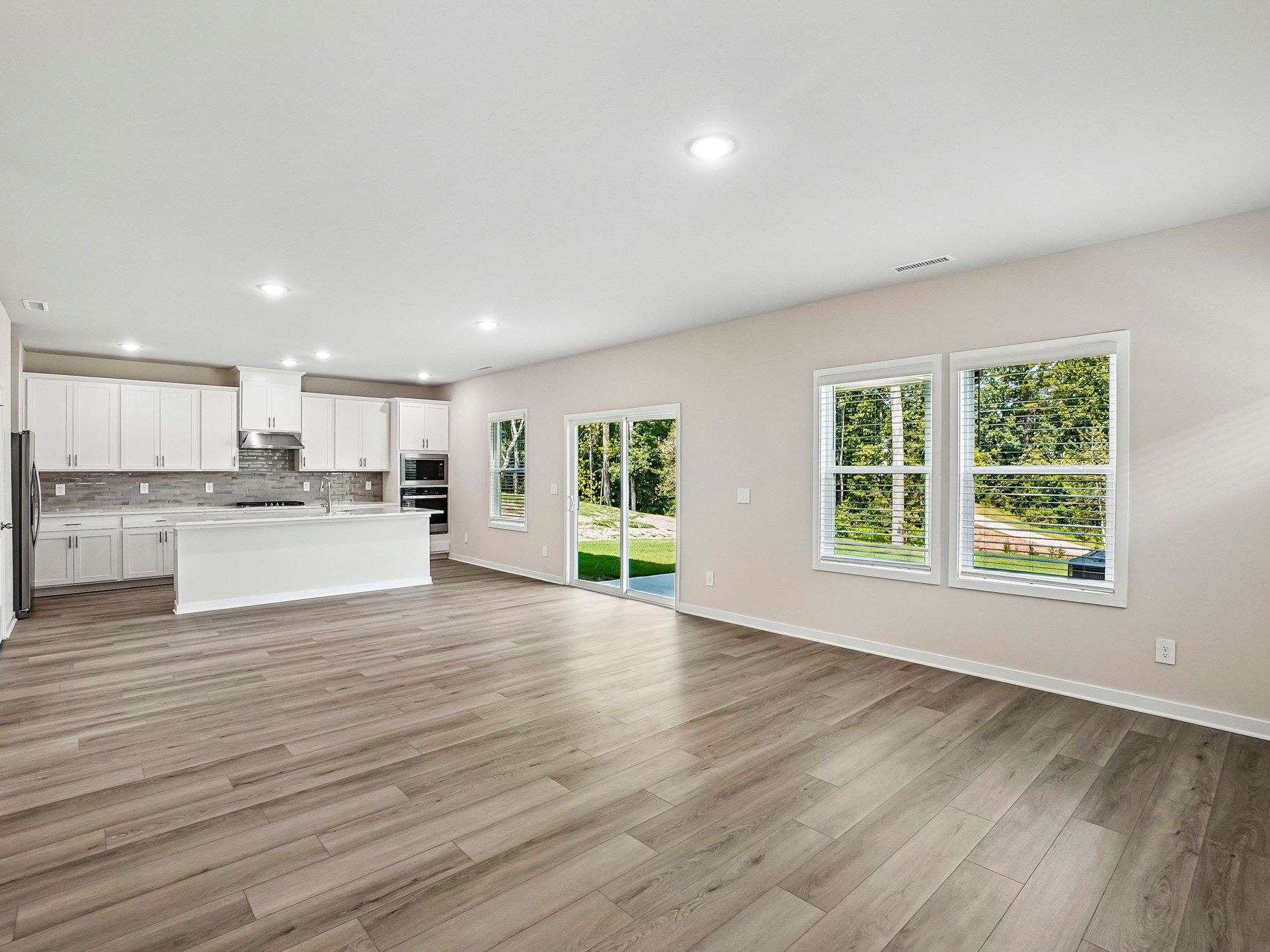 Great room in the Wilson floorplan at a Meritage Homes community in Clayton, NC.