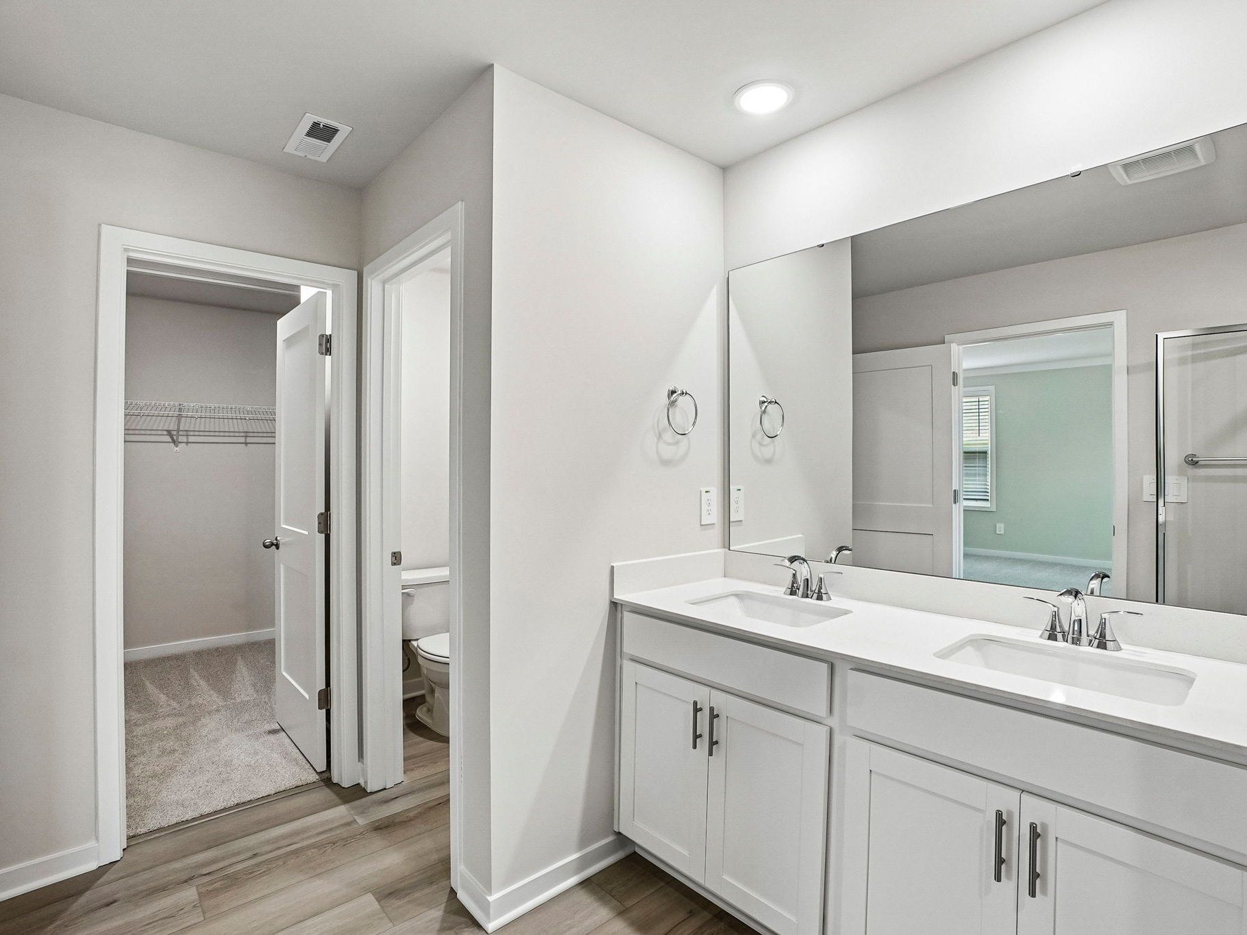 Primary bathroom in the Wilson floorplan at a Meritage Homes community in Clayton, NC.