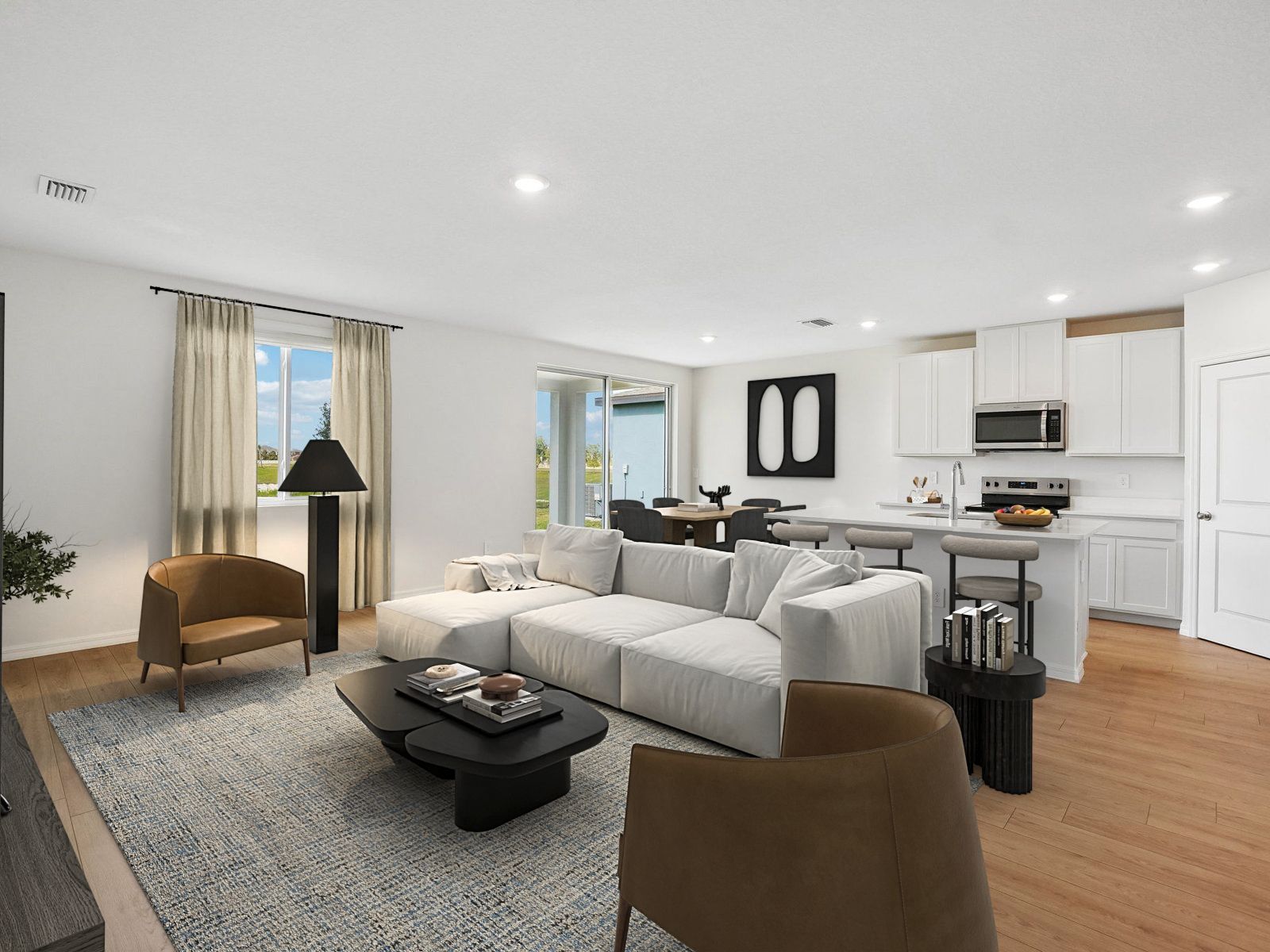Great Room Virtually Staged