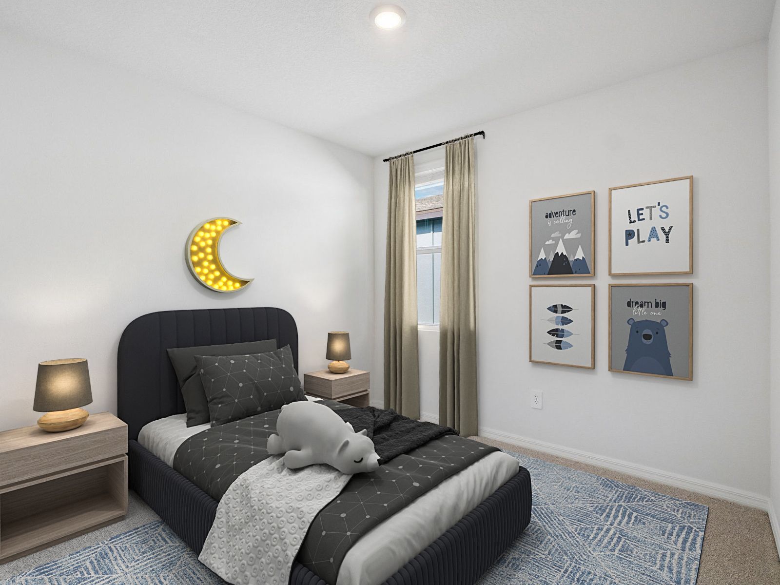 Secondary Bedroom Virtually Staged