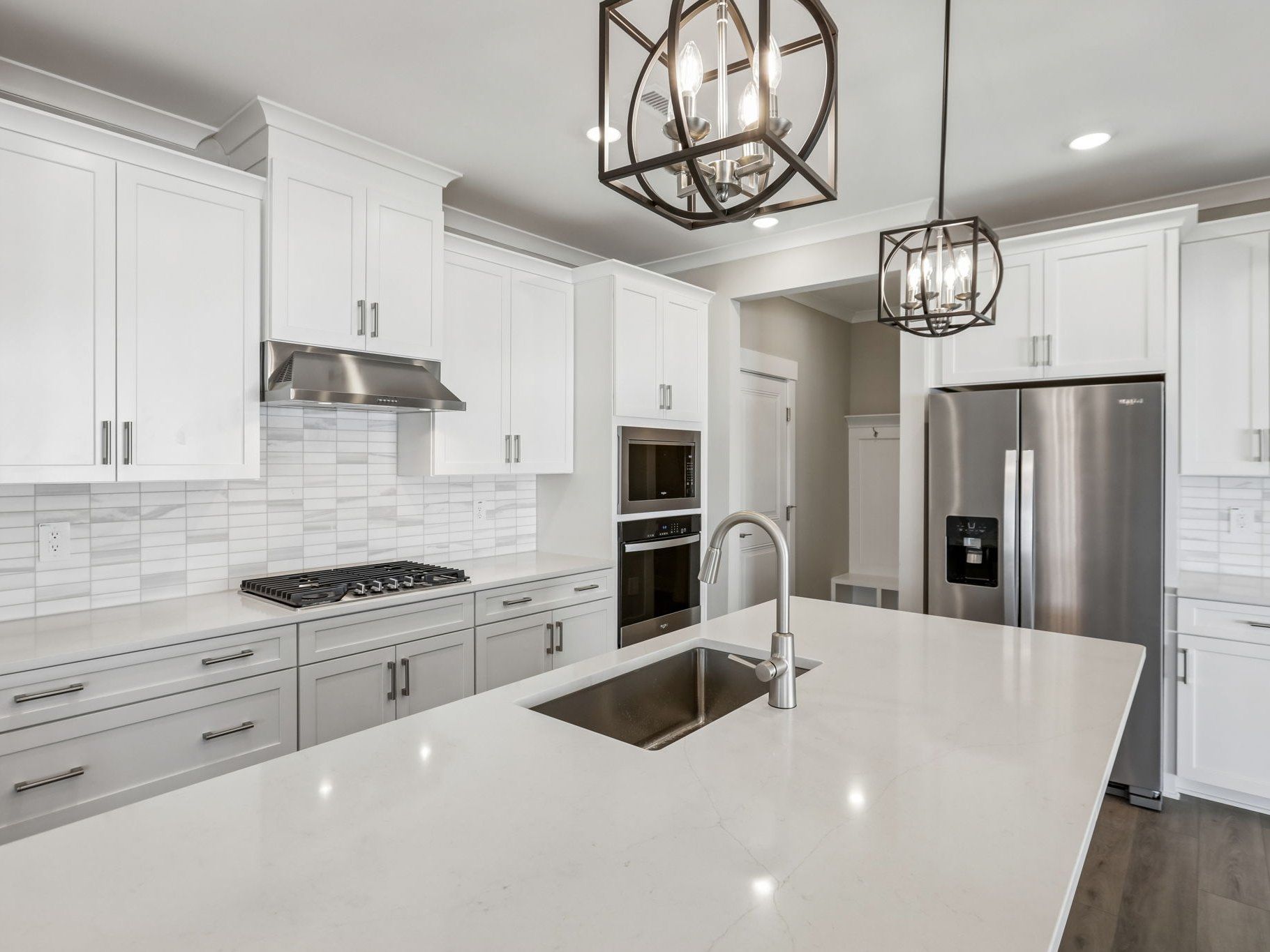 Kitchen in the Brentwood floorplan at a Meritage Homes community in Raleigh, NC.