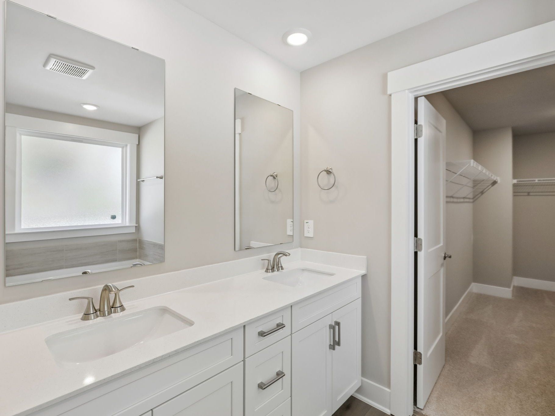 Primary bathroom in the Brentwood floorplan at a Meritage Homes community in Raleigh, NC.